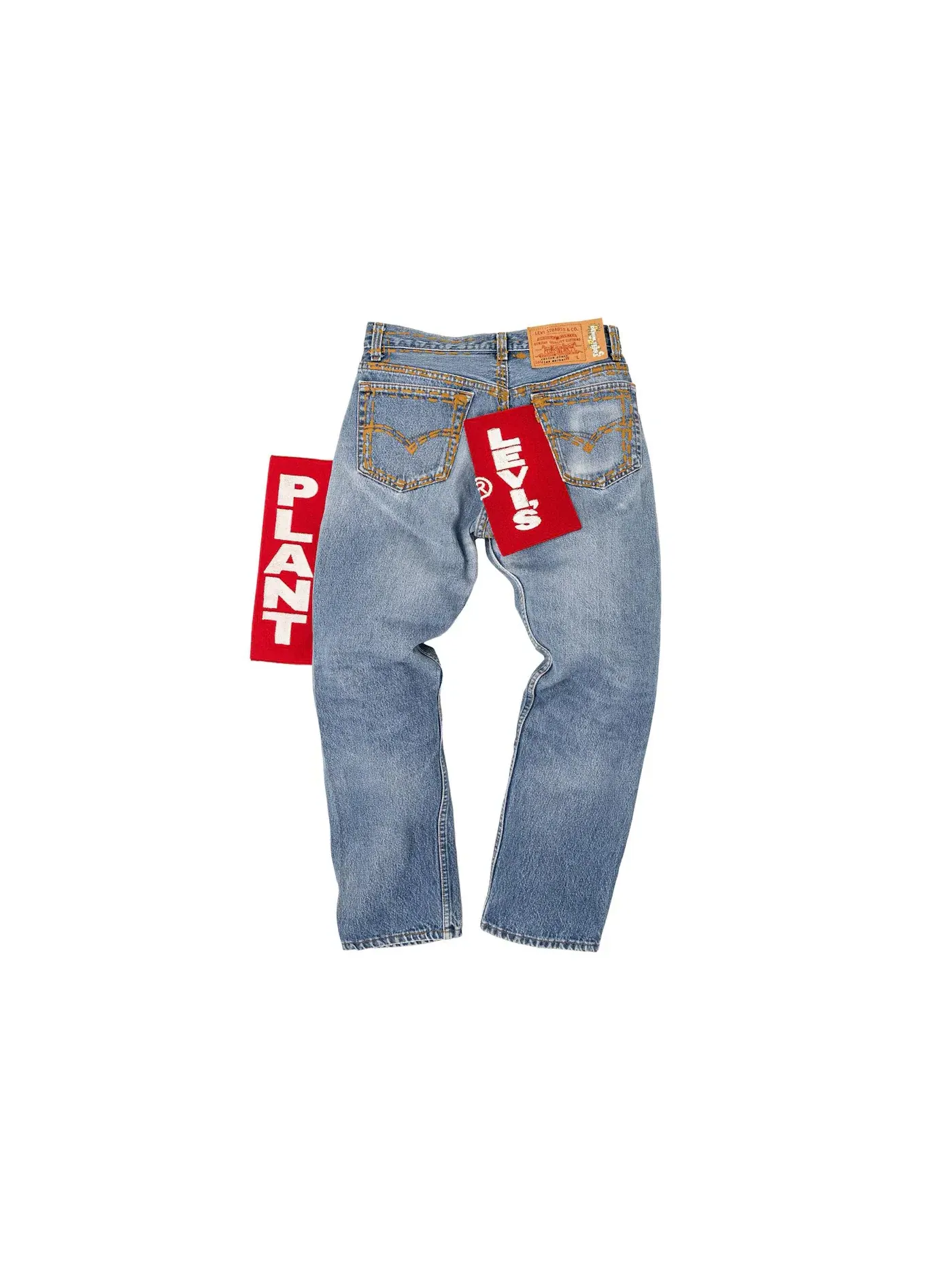 Мужские джинсы с принтом Jeans Denim Tears — изображение 2 из 2, синий