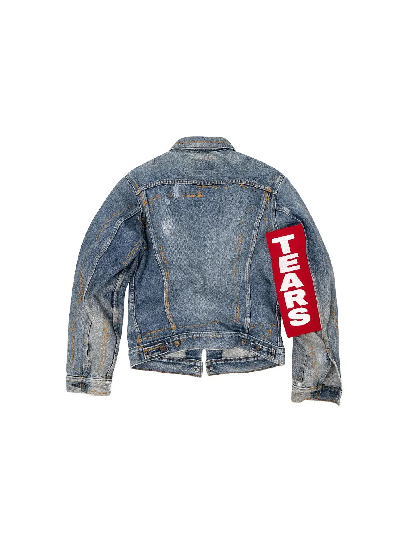 Мужская джинсовая куртка с принтом Jacket Denim Tears — изображение 2 из 2, синий