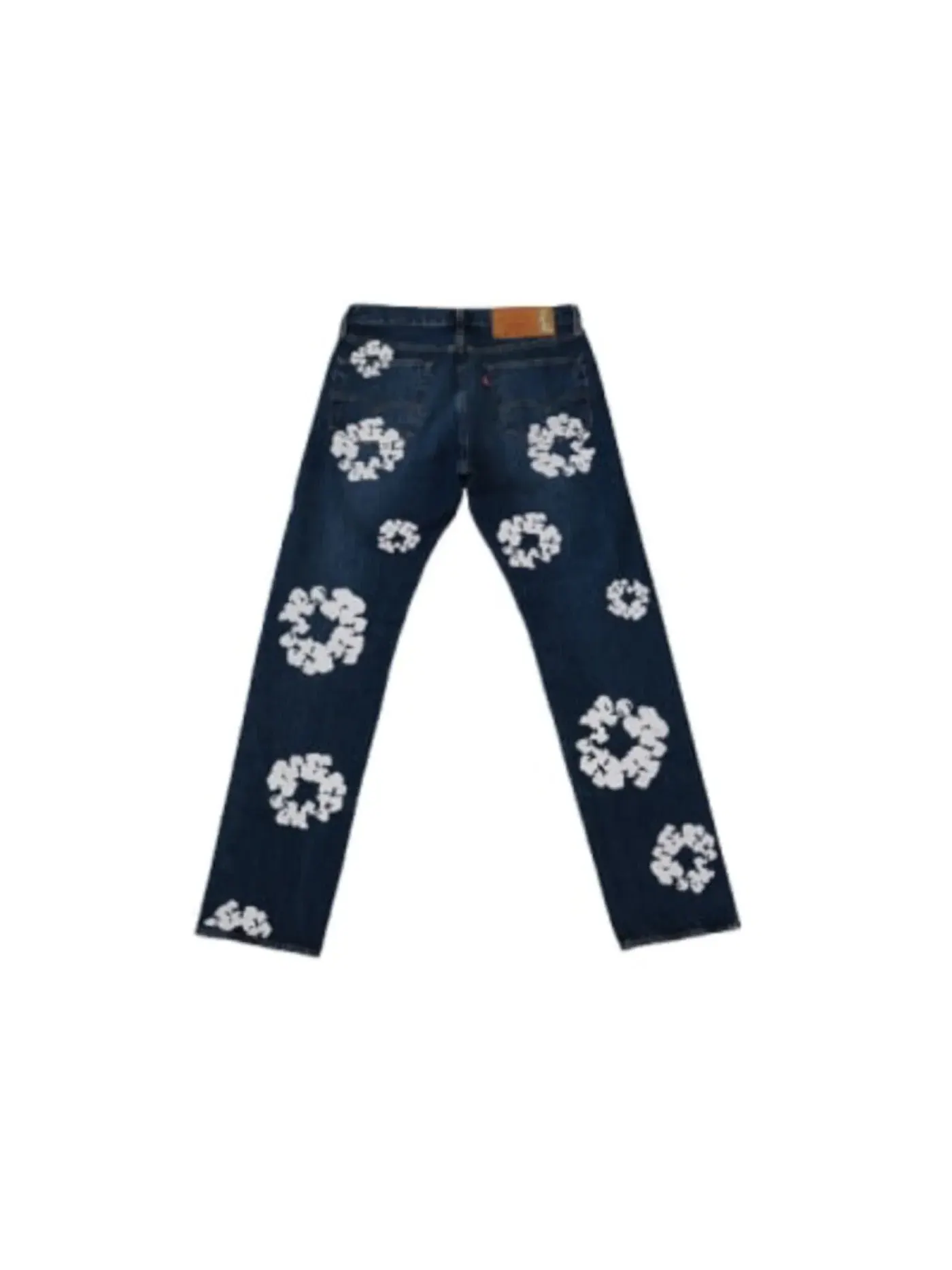 Мужские джинсы с принтом Cotton Wreath Denim Tears — изображение 2 из 2, черный