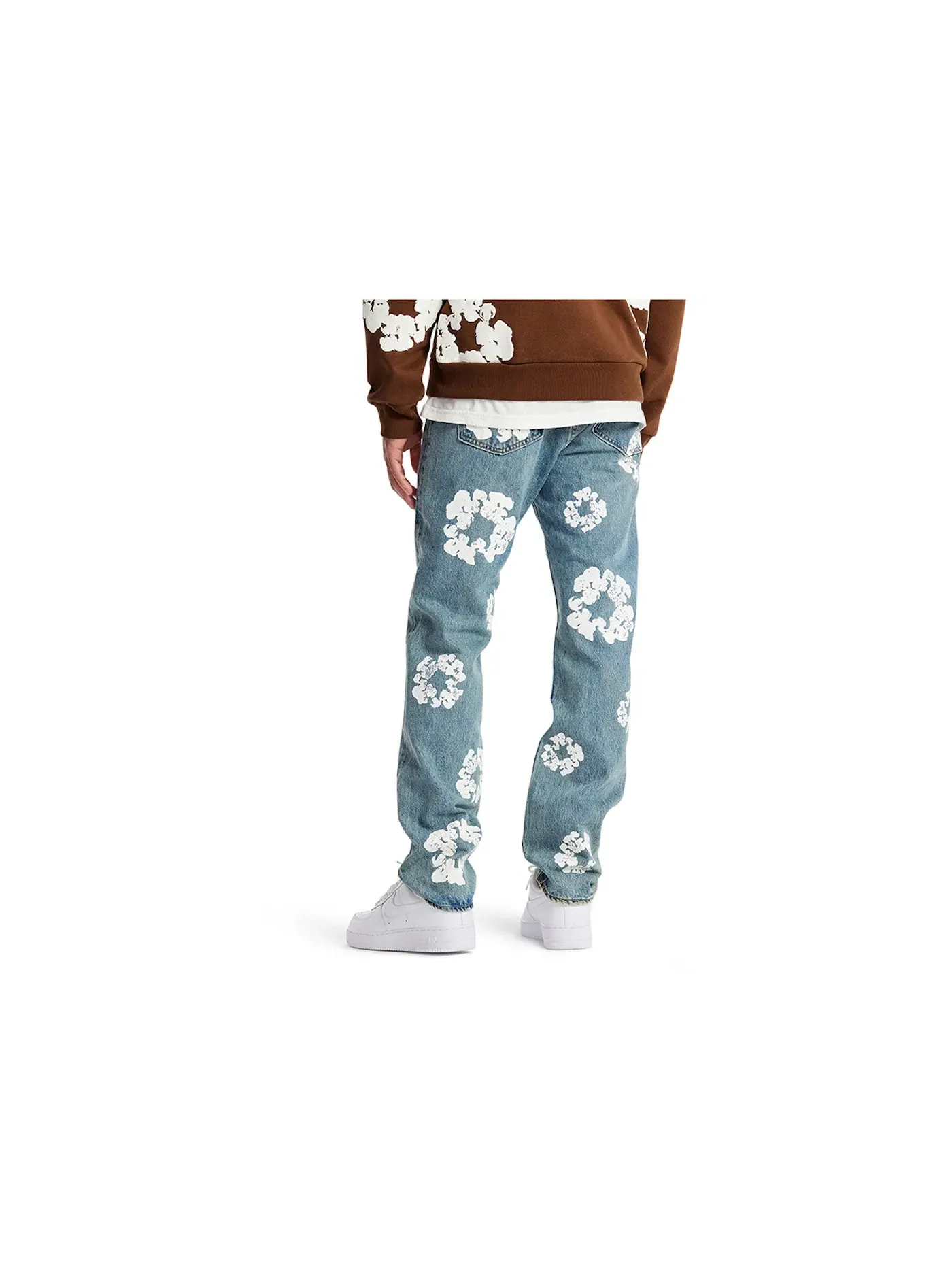 Мужские джинсы Cotton Wreath Denim Tears — изображение 4 из 4, светлая стирка