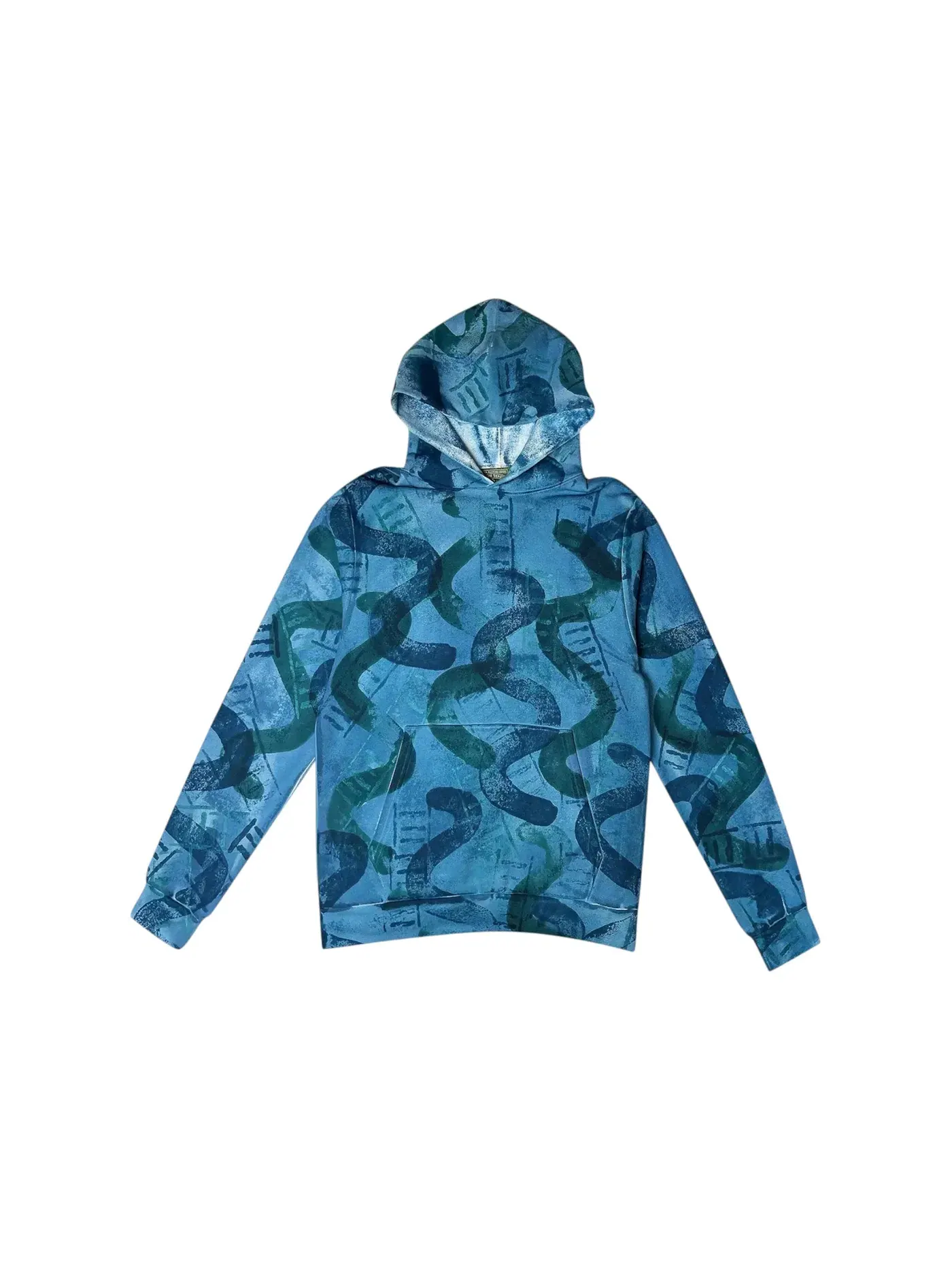 Мужской худи с принтом Tears Hoodie Denim Tears — изображение 1 из 2, светлый синий