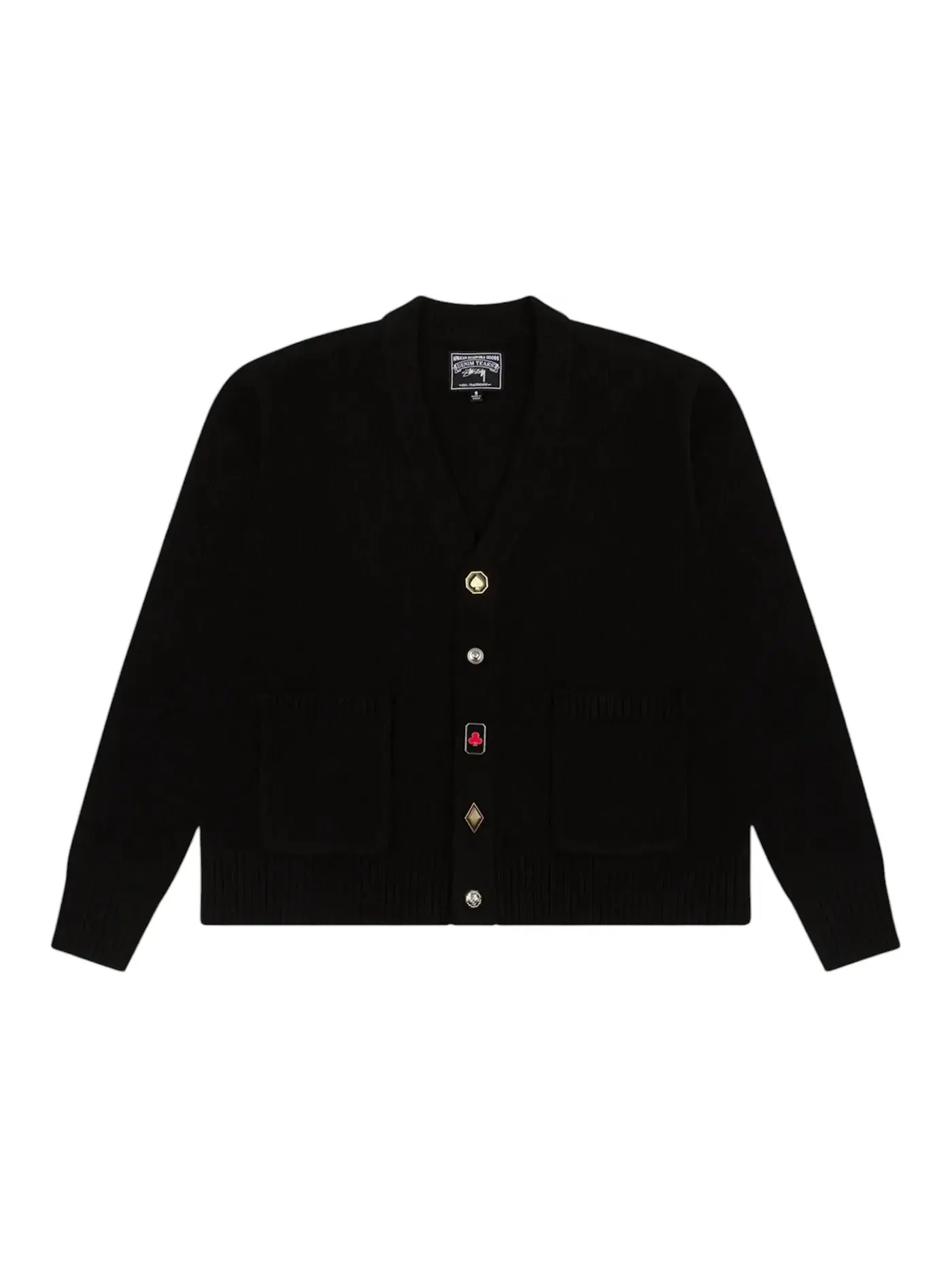 Мужской кардиган с принтом Cardigan Denim Tears — изображение 1 из 2, черный