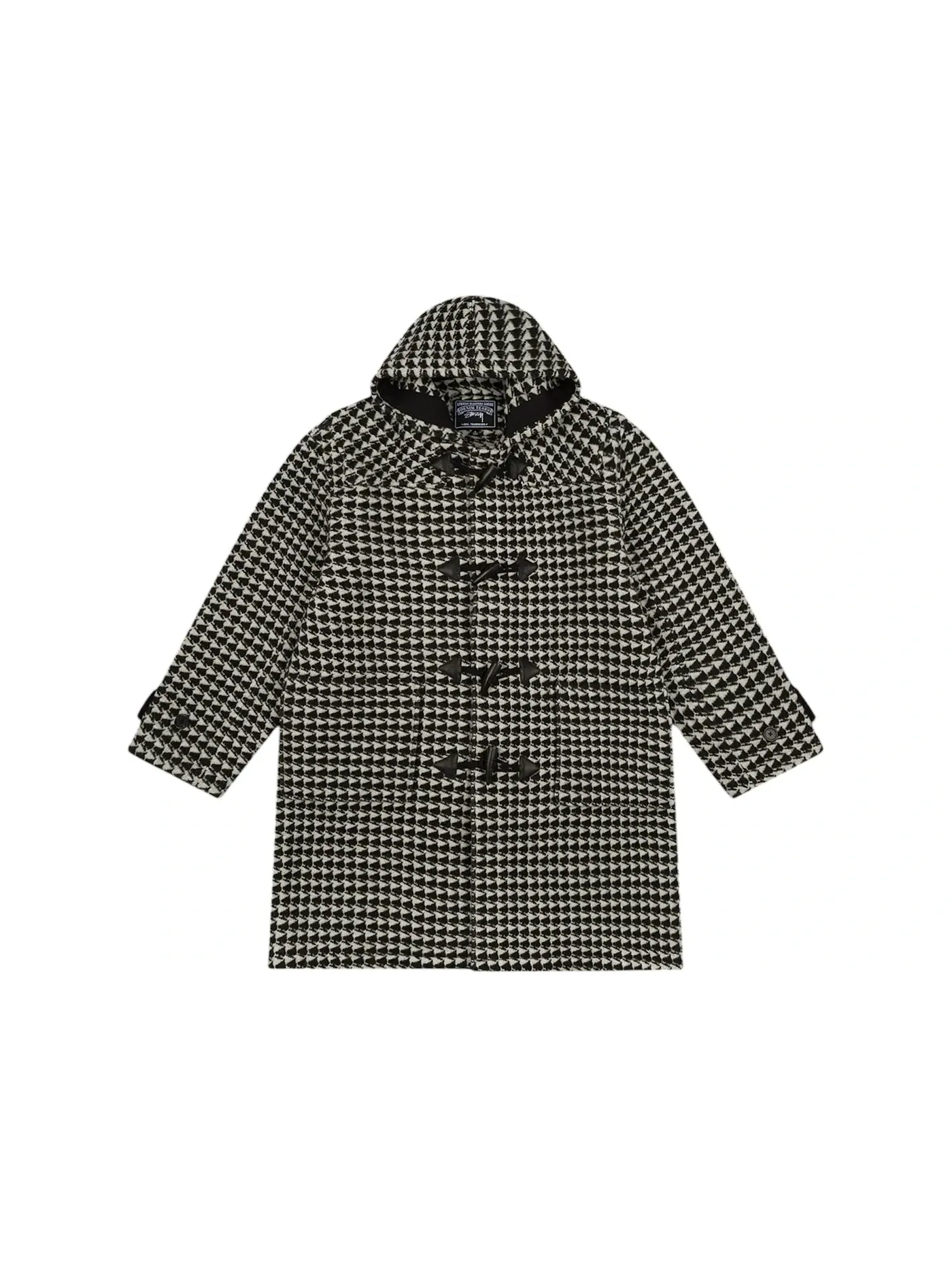 Мужское пальто с жаккардовым узором Denim Tears x Stussy Spade Jacquard Duffle Coat — изображение 1 из 2, мульти