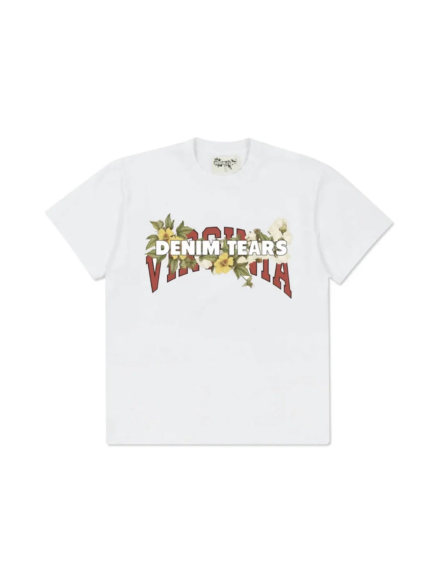 Мужская футболка с принтом Denim Tears Tee — изображение 1 из 1, белый