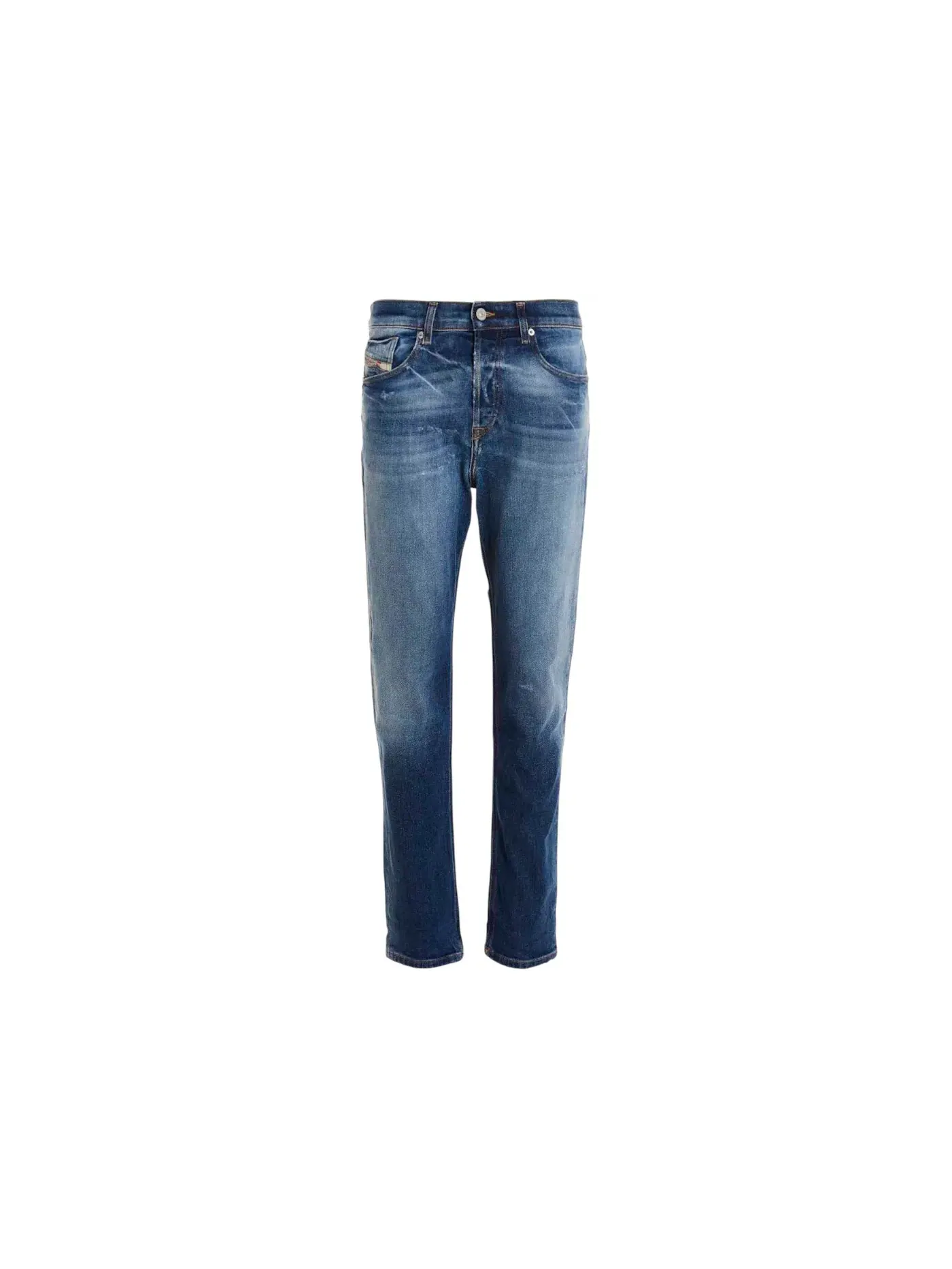Мужские джинсы зауженные к низу Diesel D-Fining Stretch Tapered Fit Jeans — изображение 1 из 2, синий