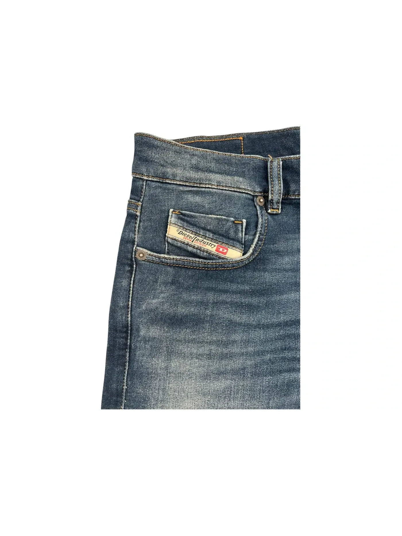 Мужские джинсы скинни D-Strukt Skinny Fit Blue Joggers Jeans Diesel — изображение 2 из 2, синий