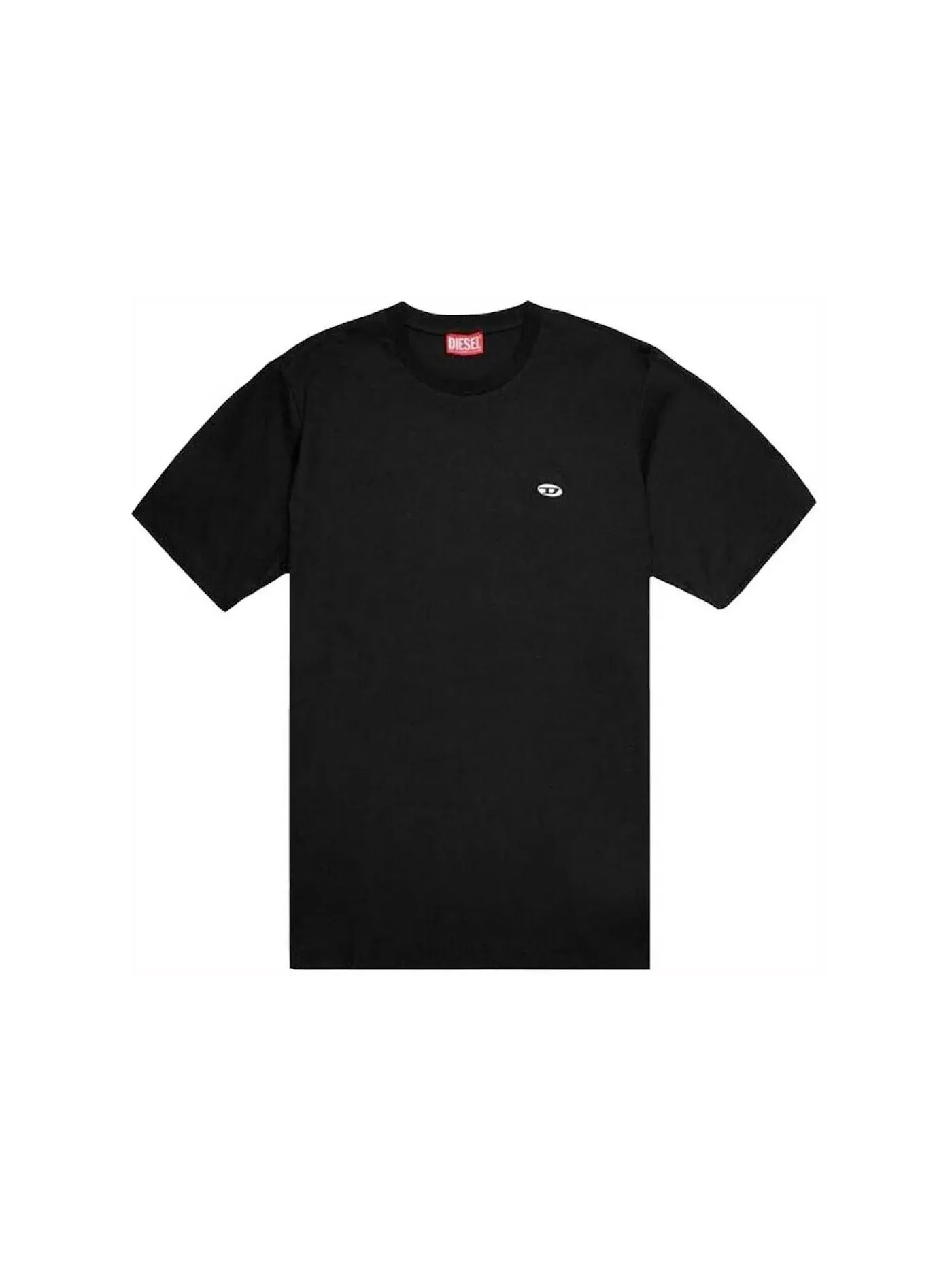 Футболка с принтом Diesel Oval D Patch T-Shirt — изображение 1 из 1, черный