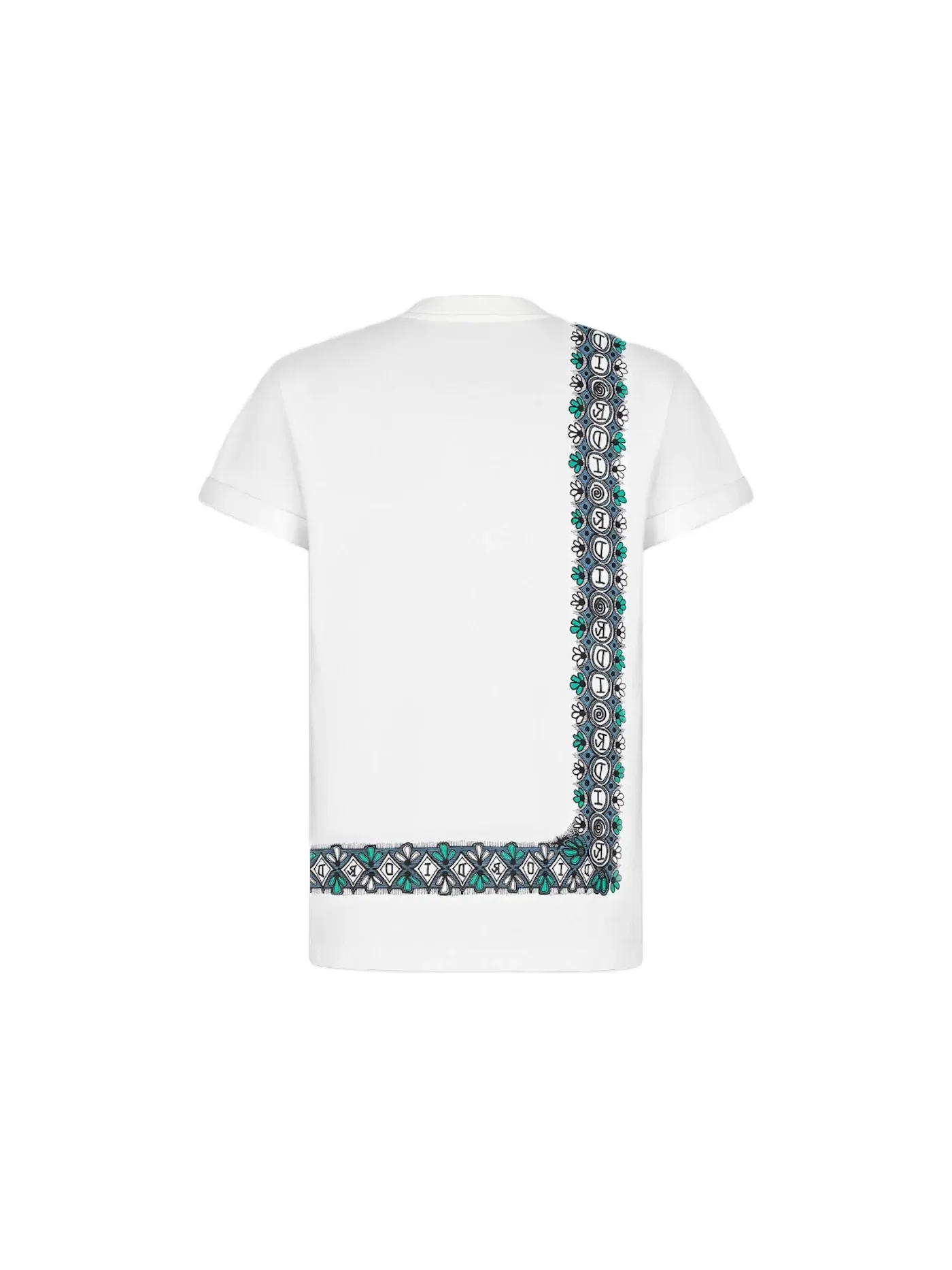 Мужская футболка с принтом Dior And Shawn Oversized T-Shirt Dior — изображение 2 из 2, белый