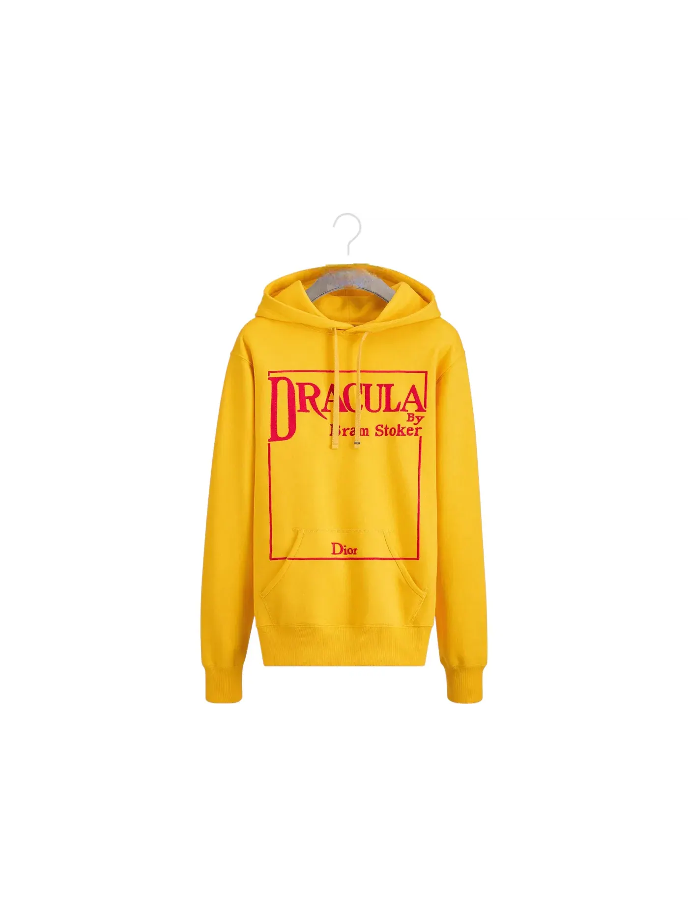 Мужской свитер с капюшоном с вышивкой Dior Dracula Dior — изображение 1 из 1, желтый/красный