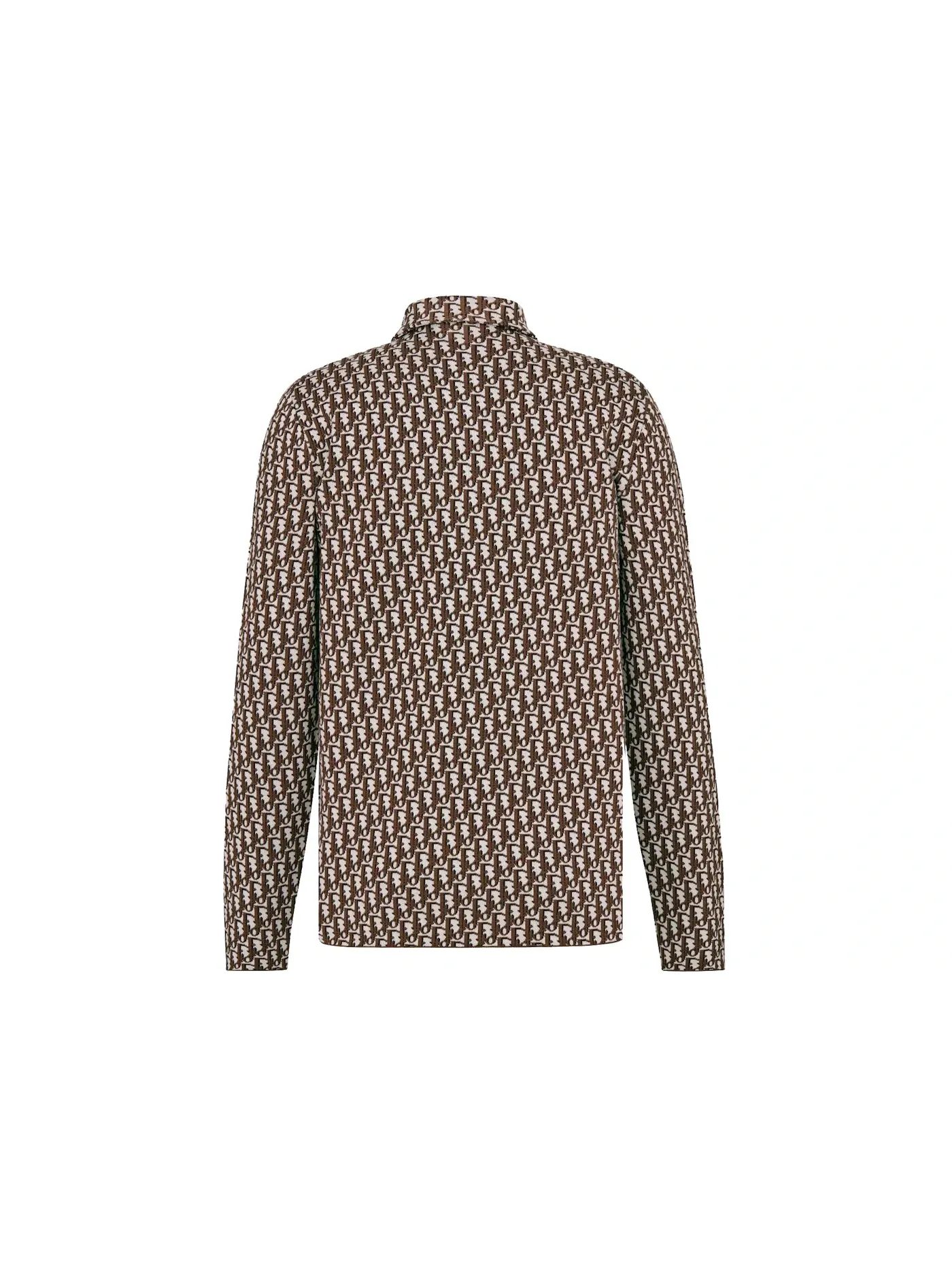 Мужская рубашка оверсайз Overshirt Dior — изображение 2 из 2, коричневый/белый