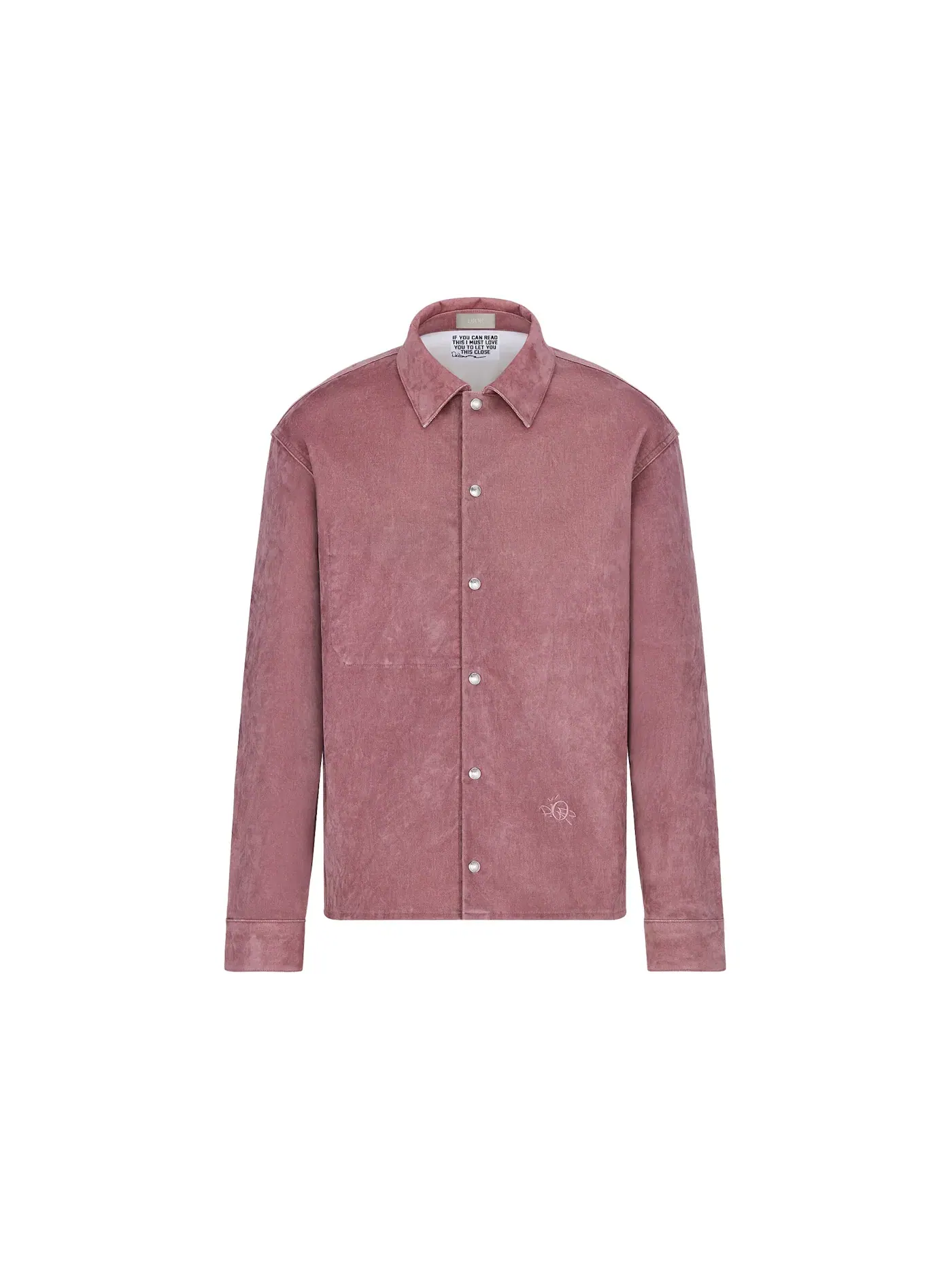 Мужская рубашка оверсайз с принтом Overshirt Dior — изображение 1 из 2, темный розовый