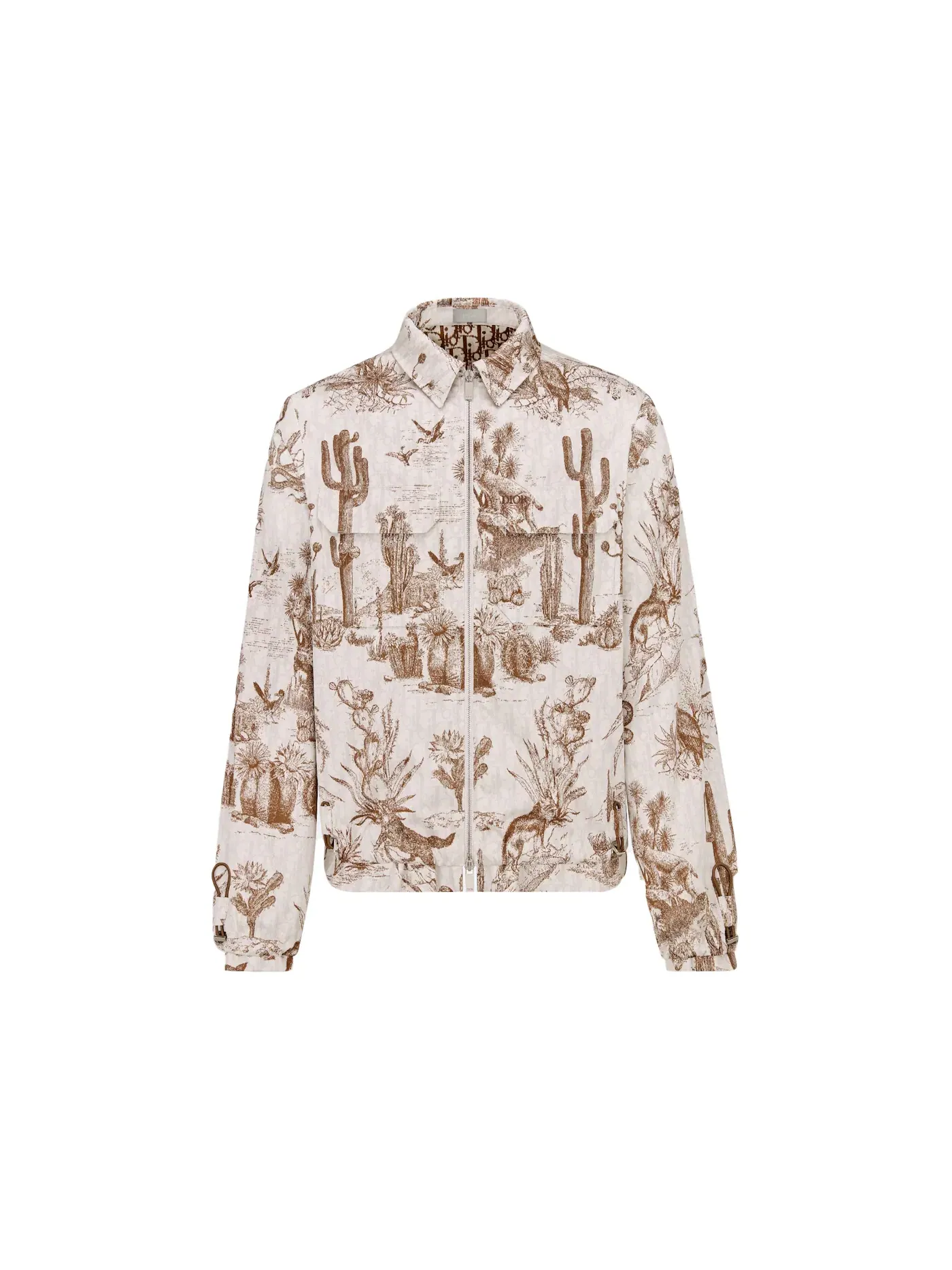 Мужская куртка-блузон с принтом Blouson Dior — изображение 1 из 2, коричневый/белый