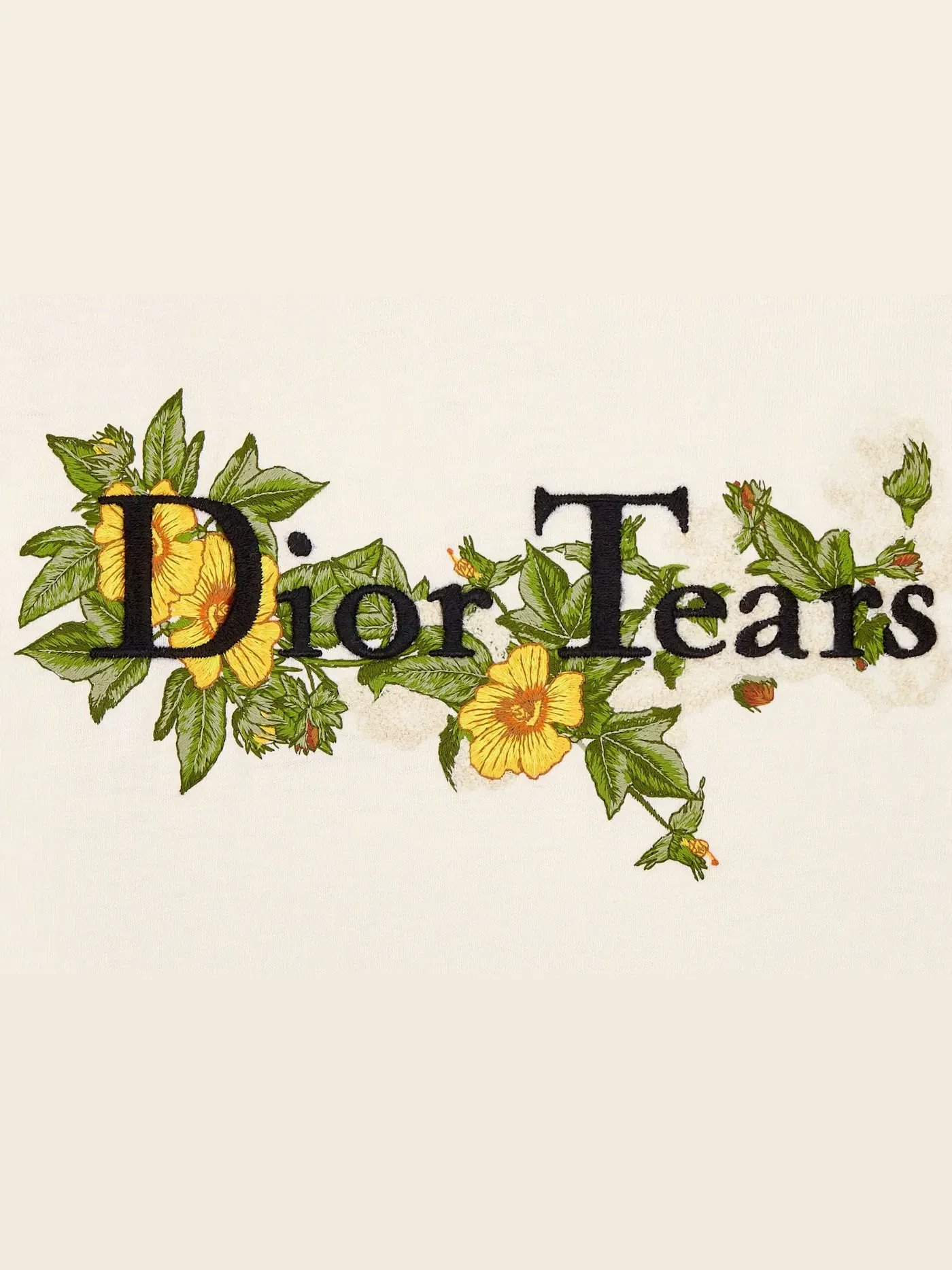 Мужская футболка с принтом Dior Tears T-Shirt Dior — изображение 2 из 2, белый