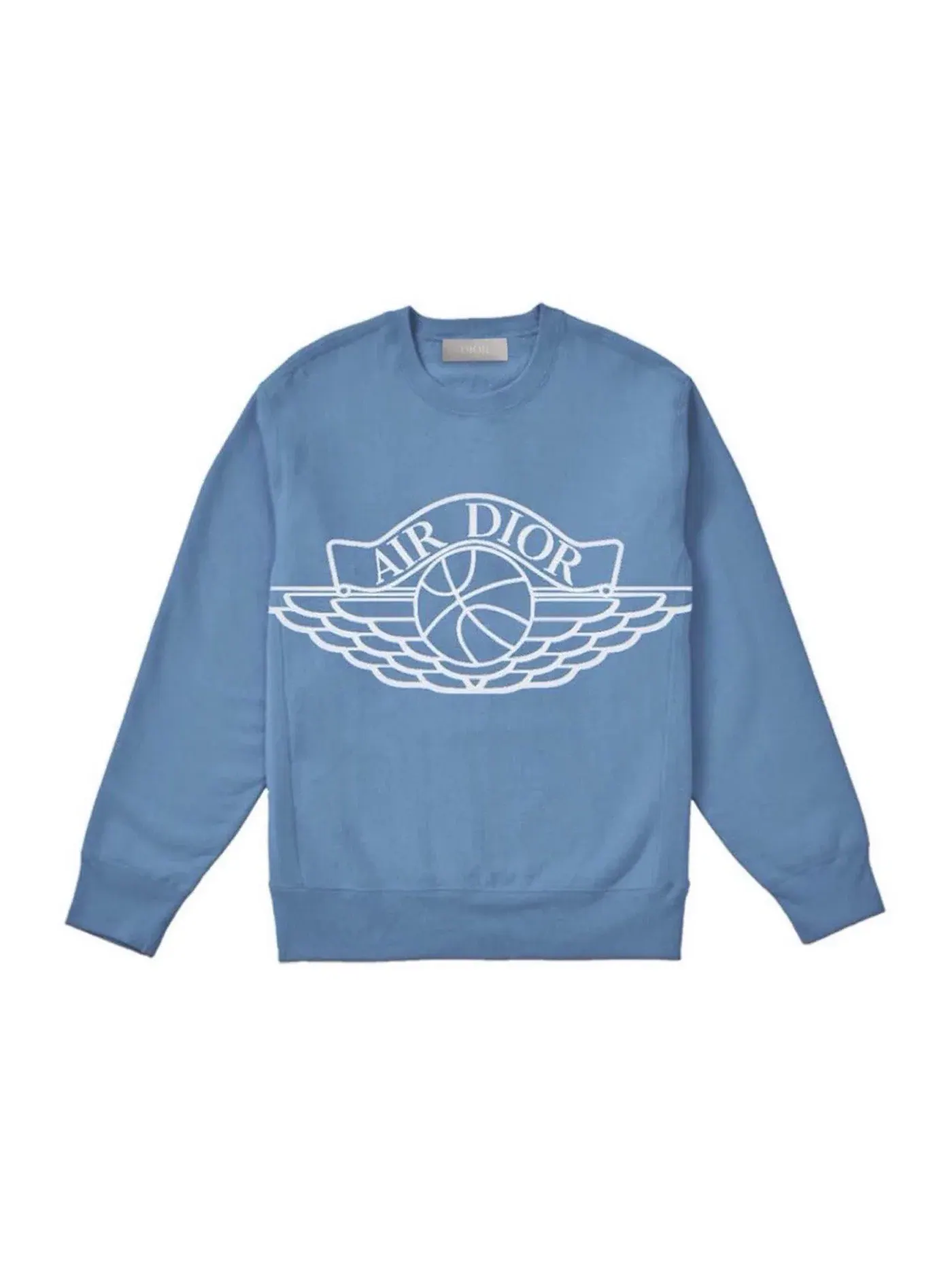 Мужской свитер с принтом Dior x Jordan Wings Sweater Dior — изображение 1 из 1, синий