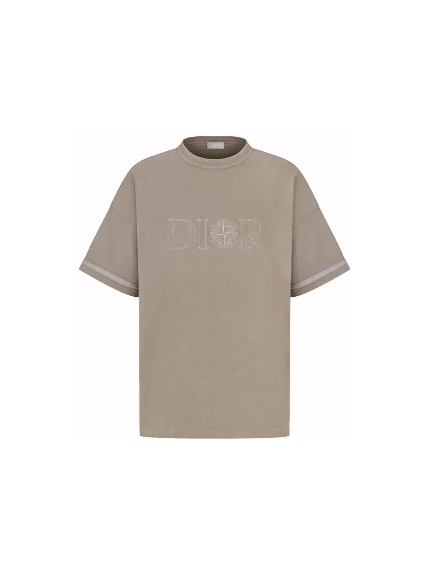 Мужская футболка оверсайз Dior x Stone Island — изображение 1 из 1, коричневый