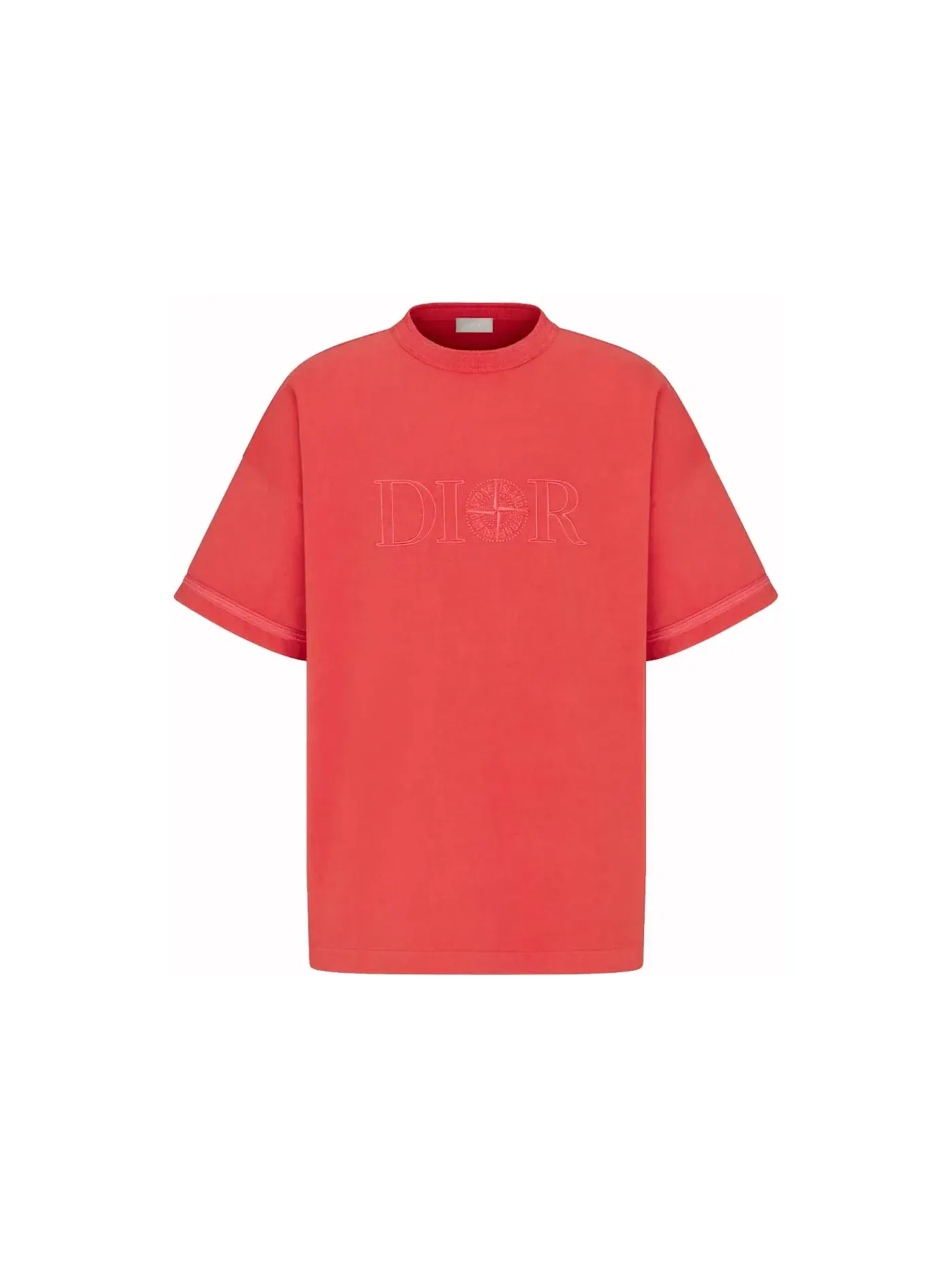 Мужская футболка с принтом Dior x Stone Island Oversized T-Shirt Dior — изображение 1 из 3, красный