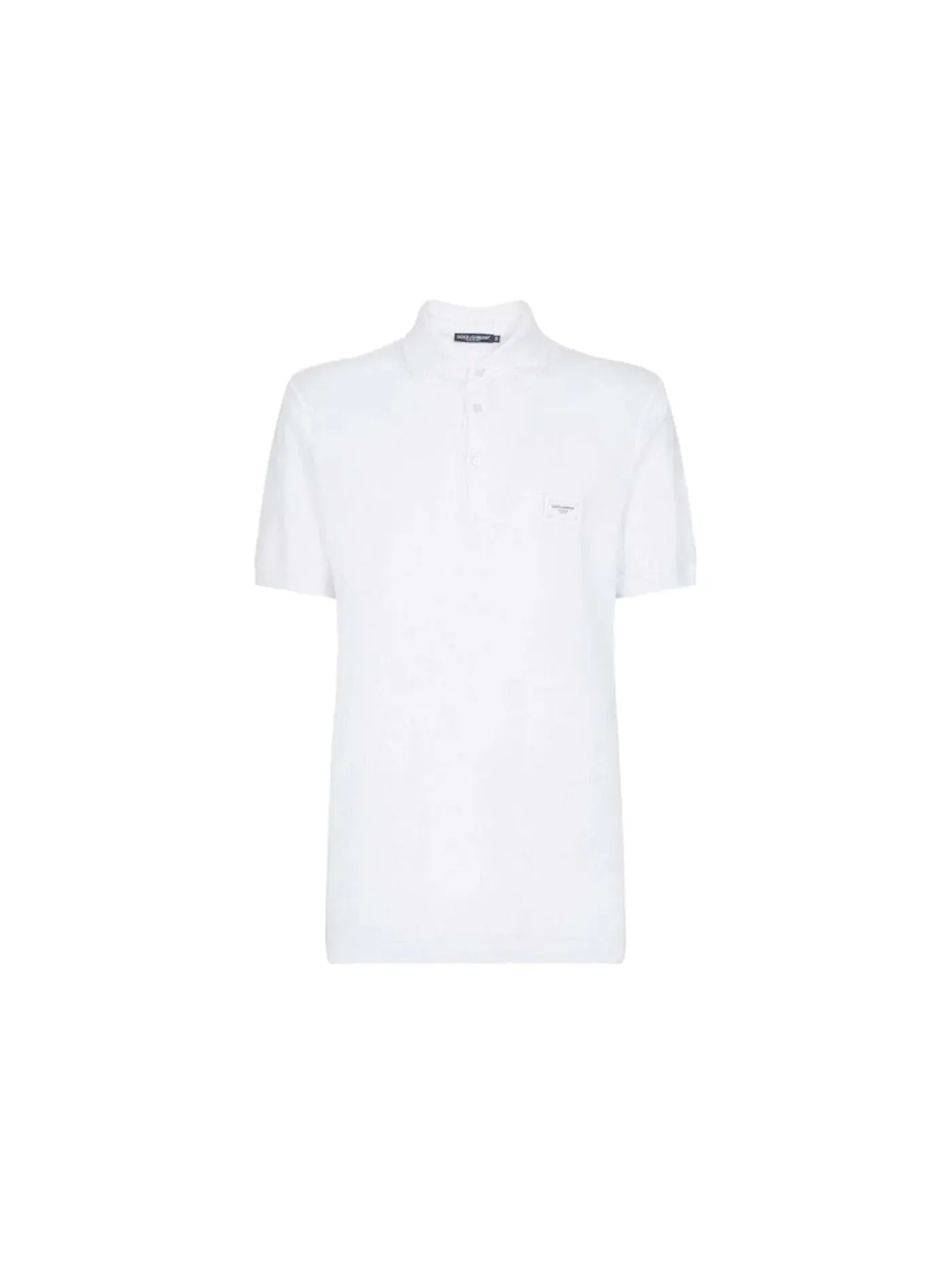 Мужское поло с воротником Dolce & Gabbana Polo Shirt — изображение 1 из 1, белый
