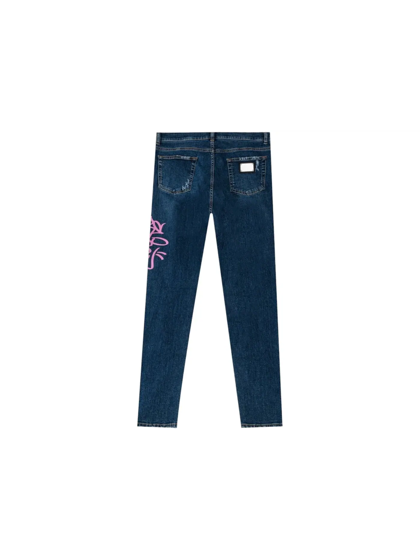 Мужские джинсы с принтом Graffiti Distressed Dolce & Gabbana — изображение 2 из 3, синий