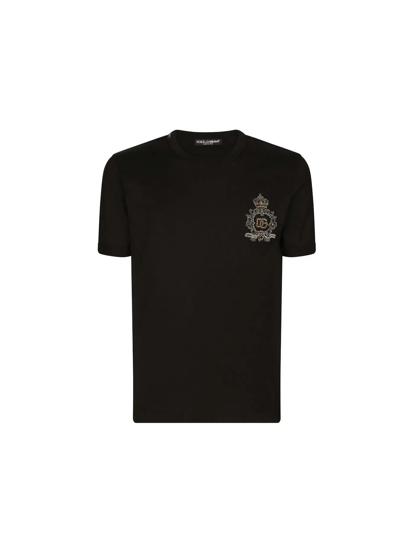 Мужская футболка с принтом Logo-Patch Dolce & Gabbana — изображение 1 из 1, черный