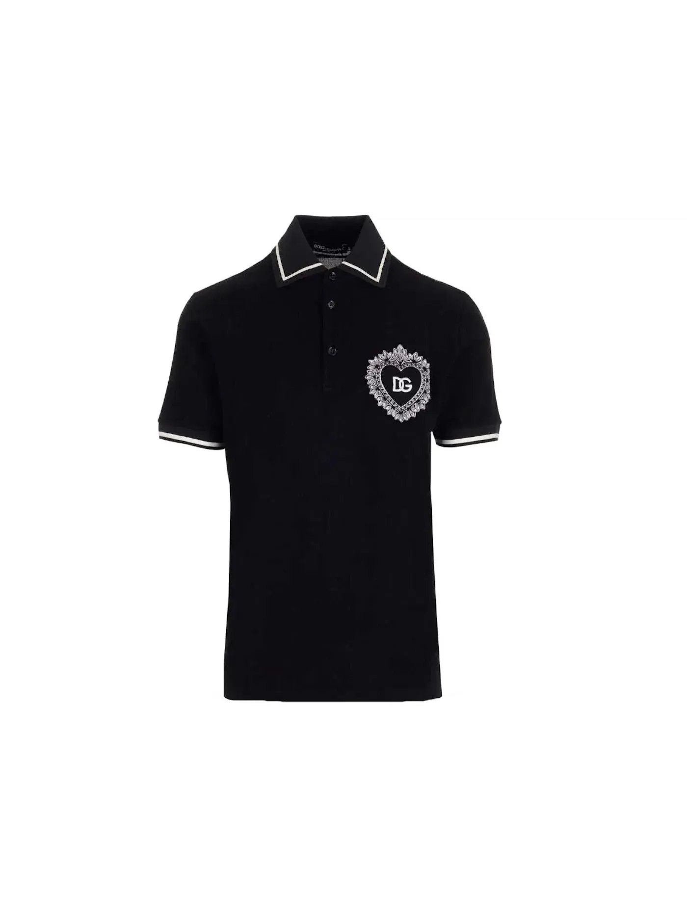 Мужское поло с логотипом Dolce & Gabbana Polo — изображение 1 из 1, черный