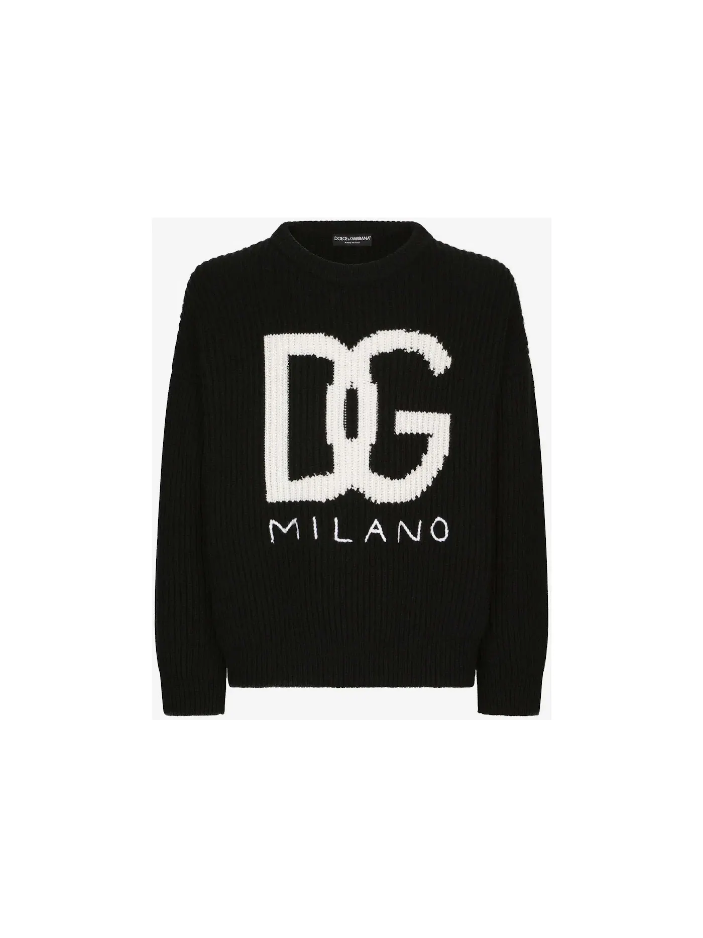 Мужской джемпер с круглым вырезом Dolce & Gabbana Jumper — изображение 1 из 1, черный
