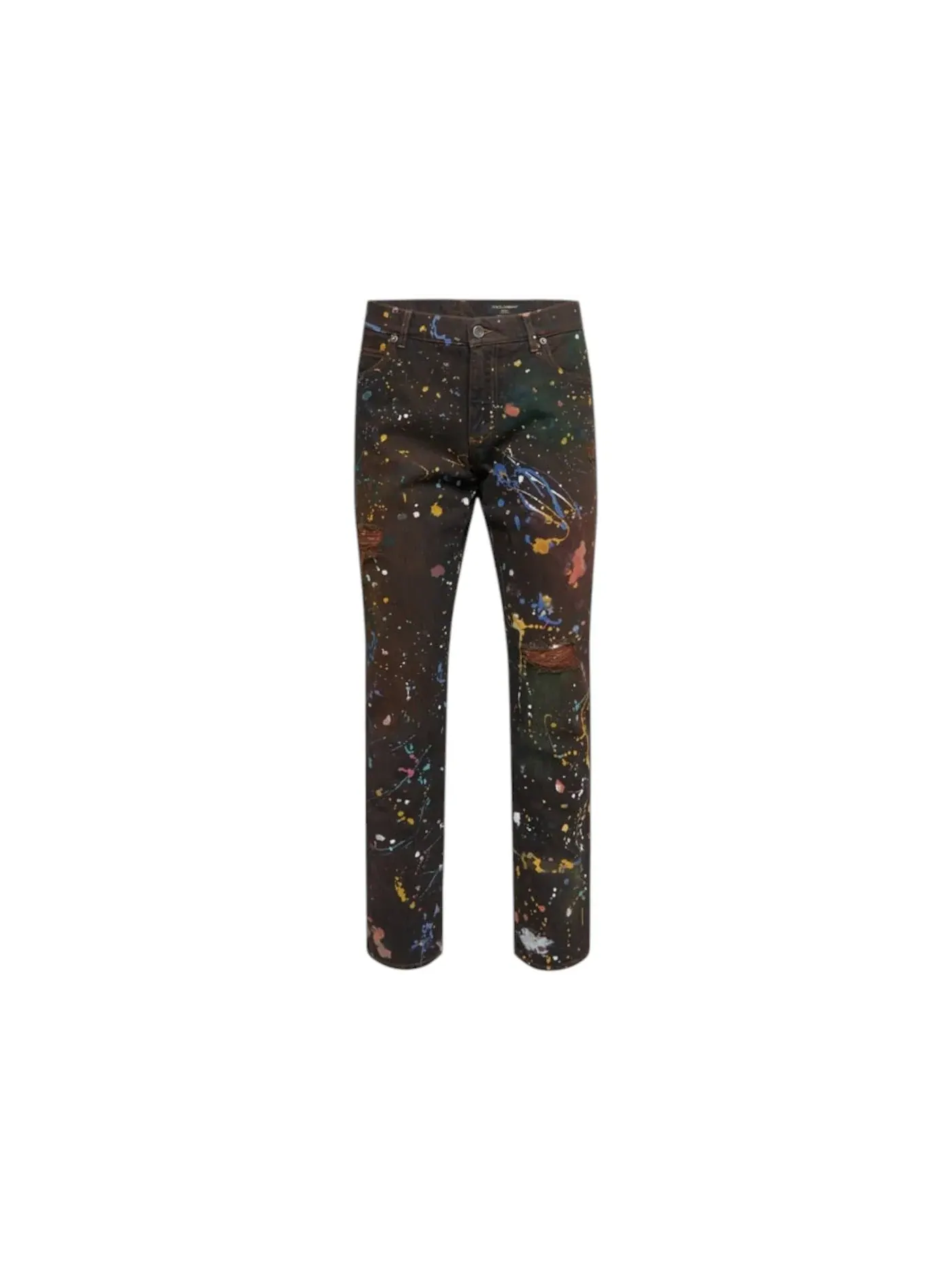 Мужские джинсы прямого кроя Painted Dolce & Gabbana