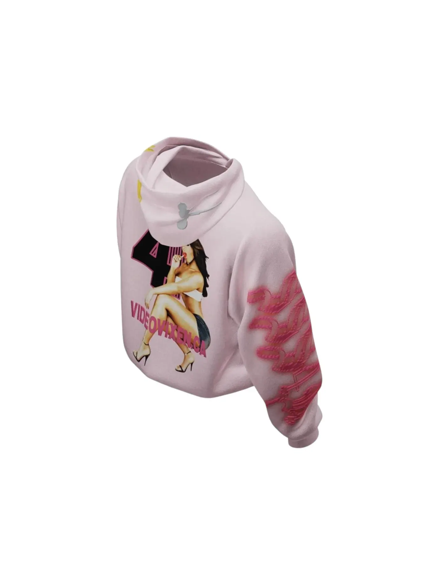 Мужская худи с принтом Hoodie Drake — изображение 2 из 2, розовый