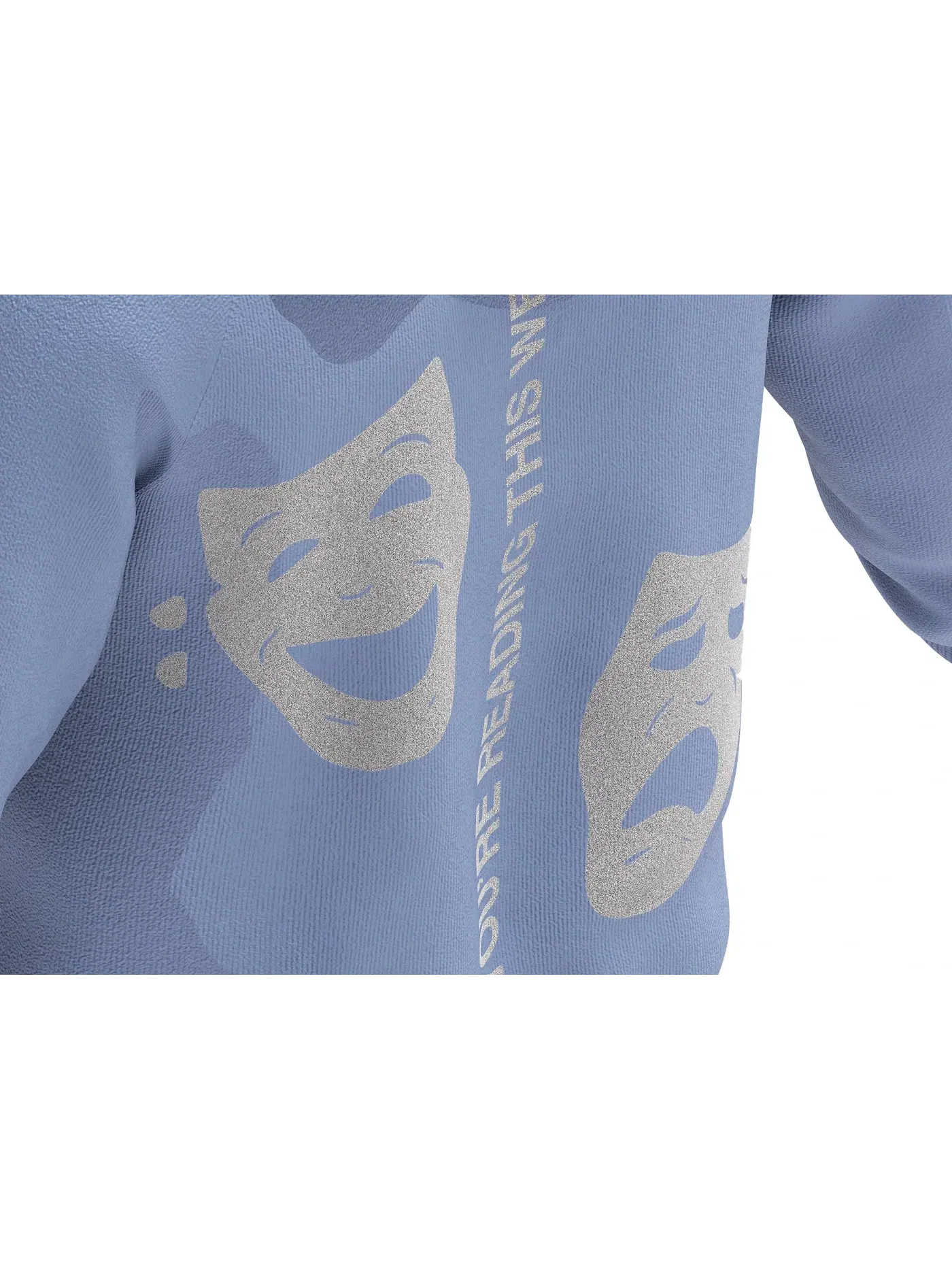 Мужская худи с принтом Drake Air Drake Masks — изображение 3 из 3, бледный синий