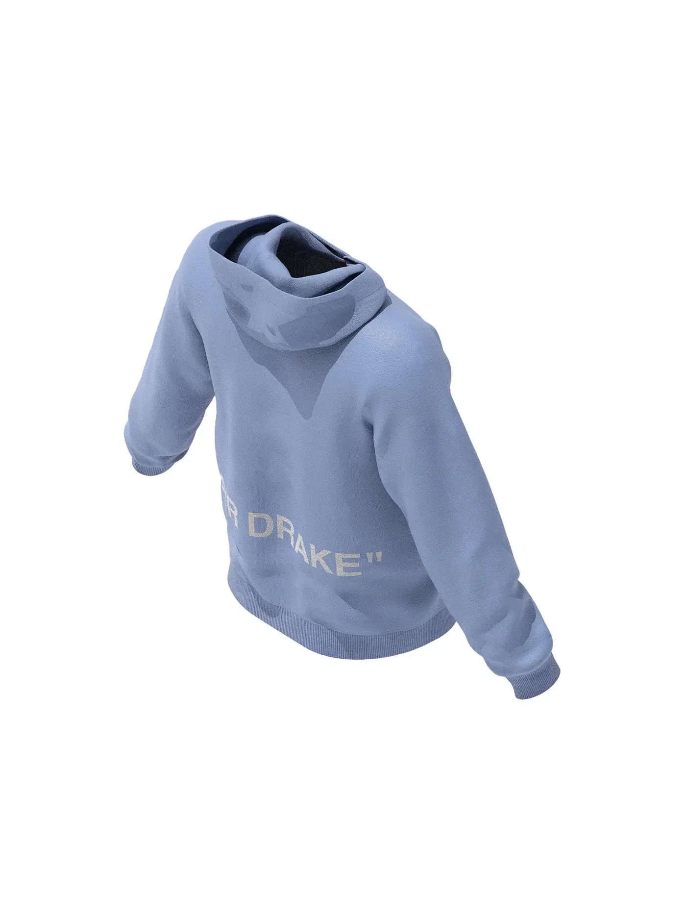 Мужской худи с принтом Air Drake Quotes Drake — изображение 2 из 2, бледный синий