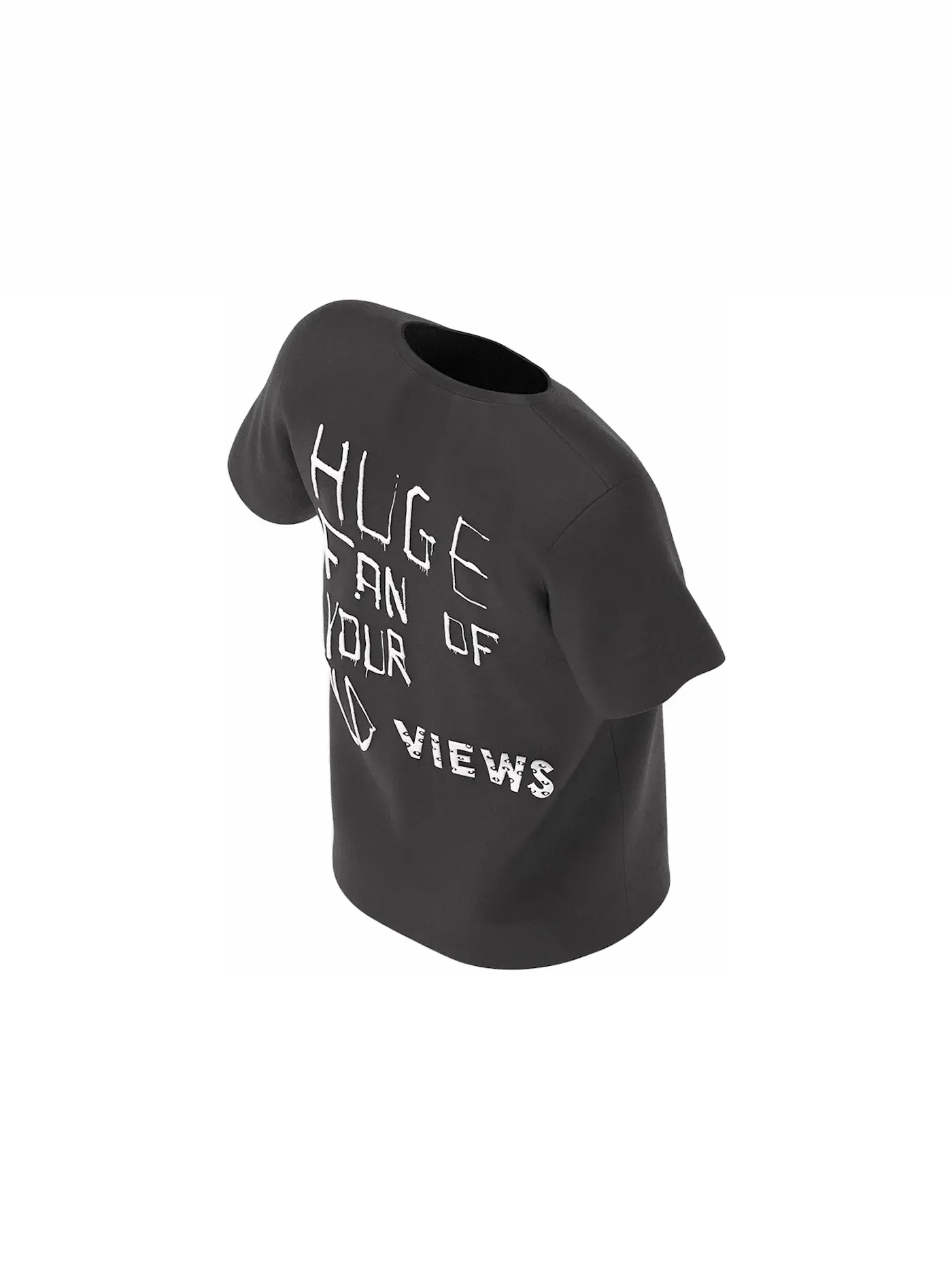 Мужская футболка с принтом Drake Huge Fan of Views Tee — изображение 1 из 2, черный