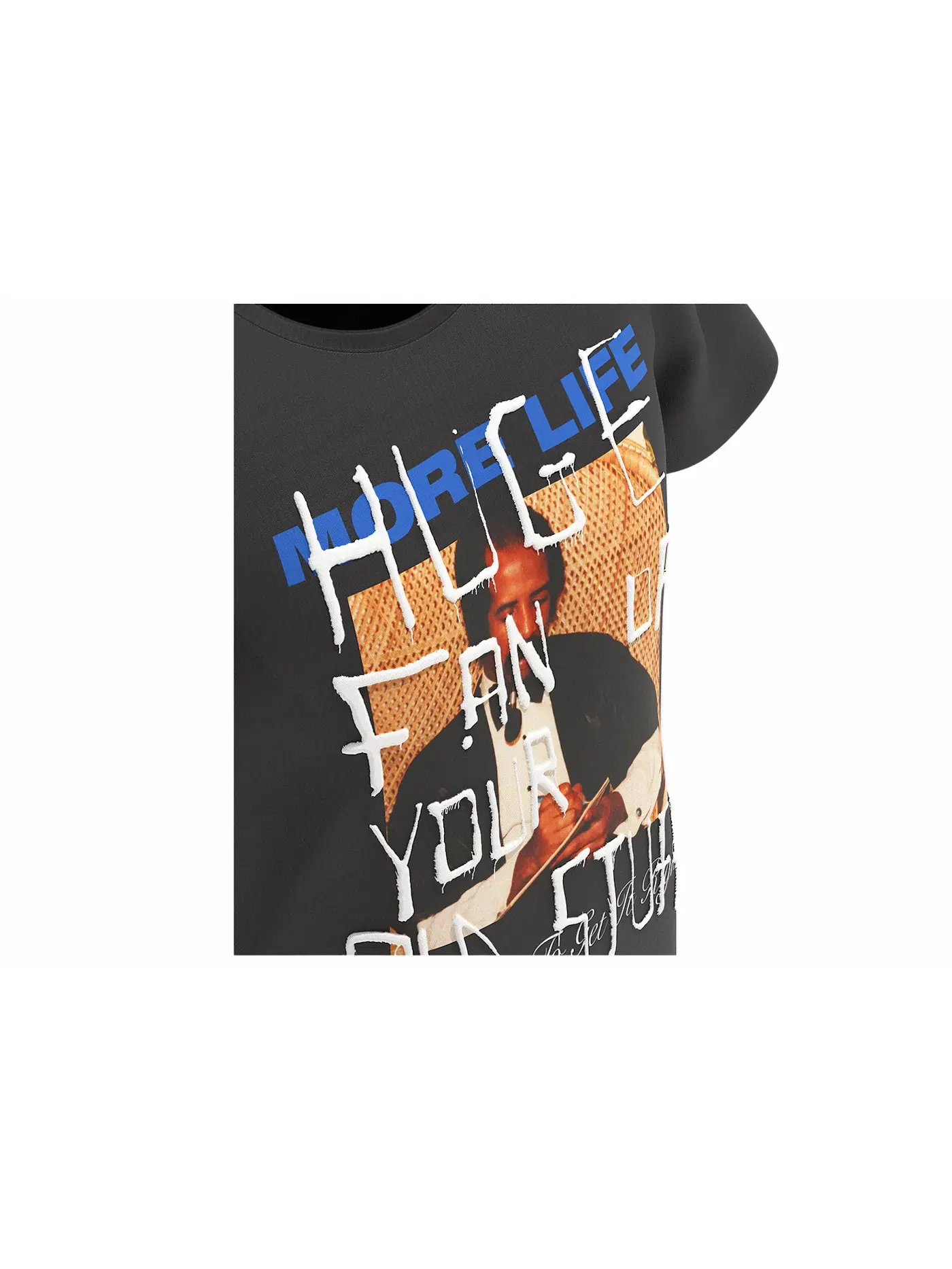 Мужская футболка с принтом Drake More Life Huge Fan Tee — изображение 2 из 2, черный