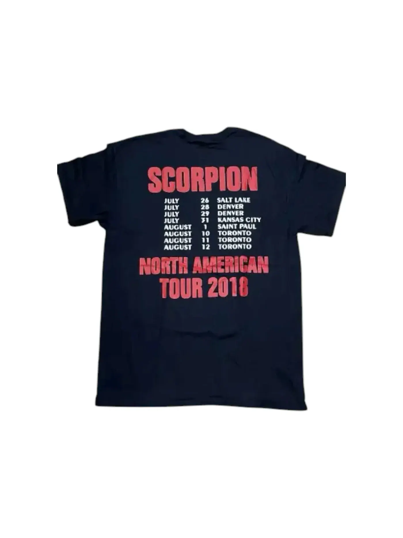 Мужская футболка с принтом Drake Scorpion Tour T-Shirt Drake — изображение 1 из 1, черный