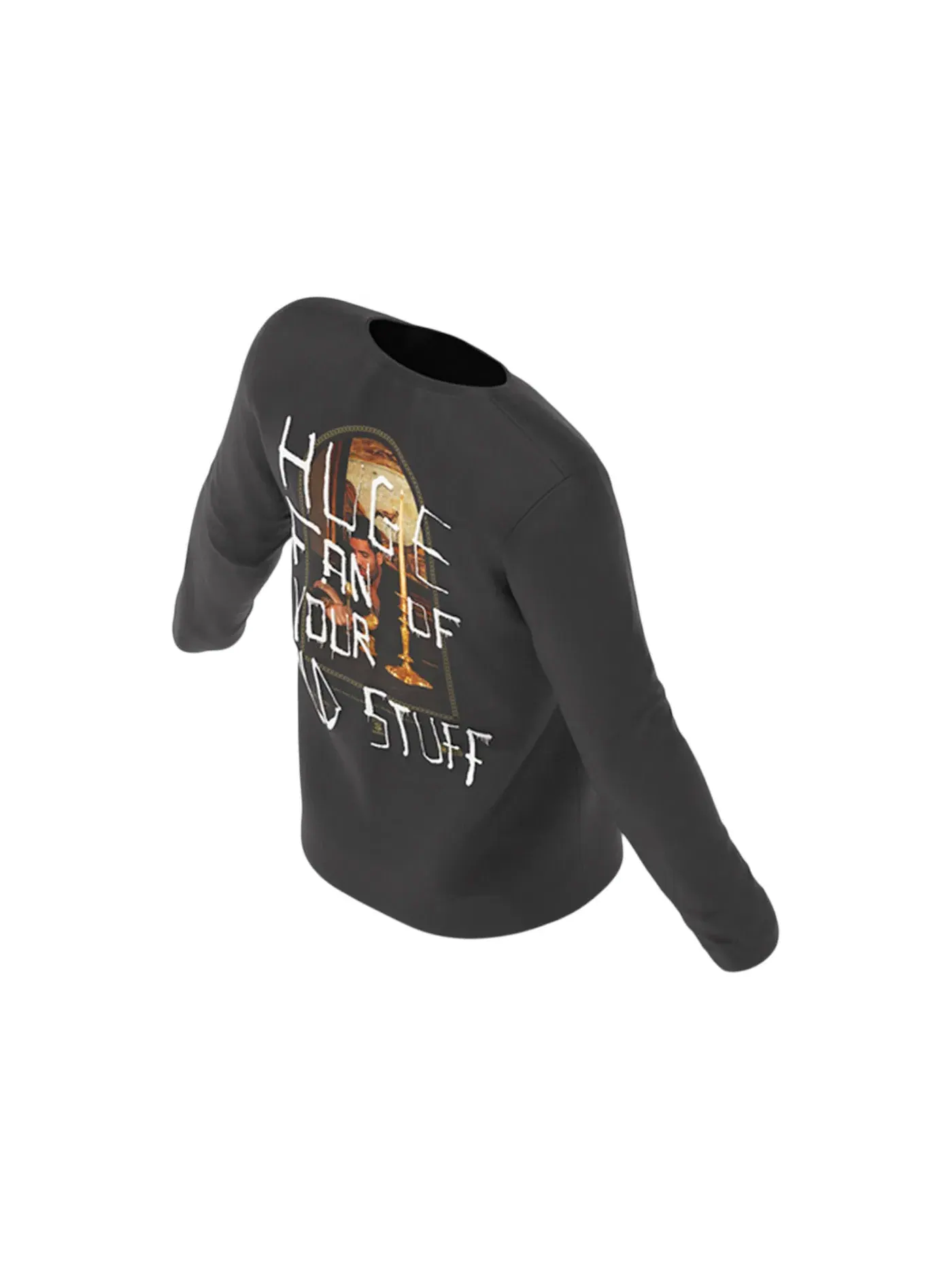 Мужская футболка с длинным рукавом Drake Take Care Honestly Nevermind Longsleeve — изображение 2 из 2, черный