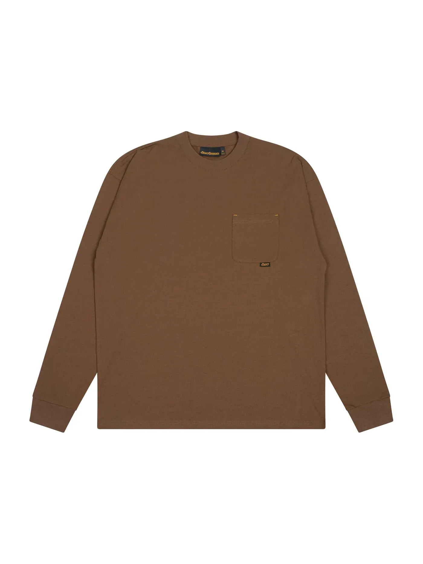 Мужская футболка с длинным рукавом L/S Pocket Tee drew house — изображение 1 из 1, коричневый
