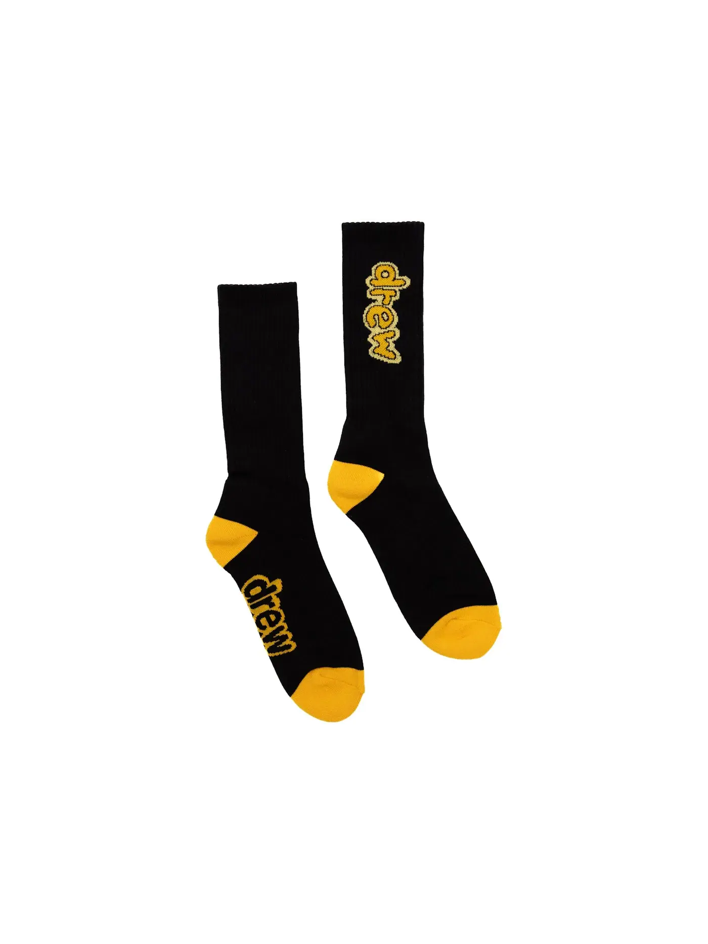 Детские носки с принтом Socks (2 Pack) drew house — изображение 1 из 1, белый/черный