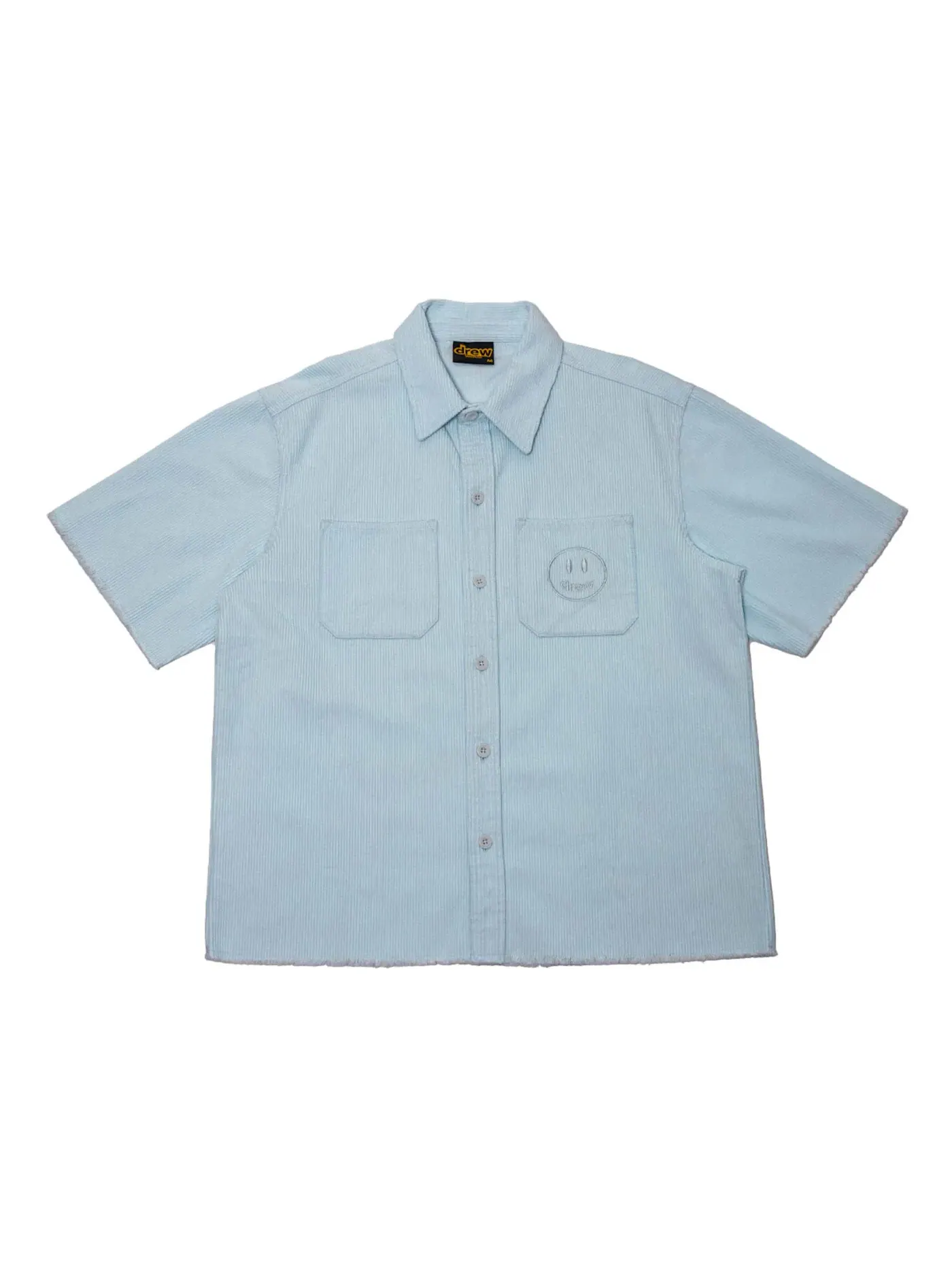 Мужская футболка из вельвета с коротким рукавом ss shirt drew house — изображение 1 из 3, синий