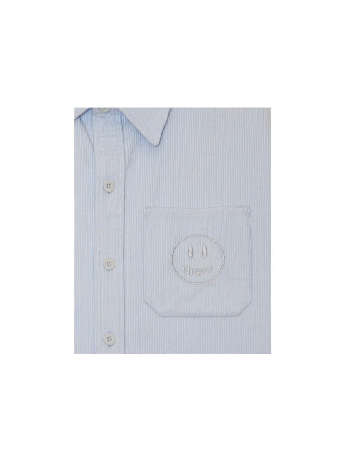 Мужская футболка из вельвета с коротким рукавом ss shirt drew house — изображение 3 из 3, синий