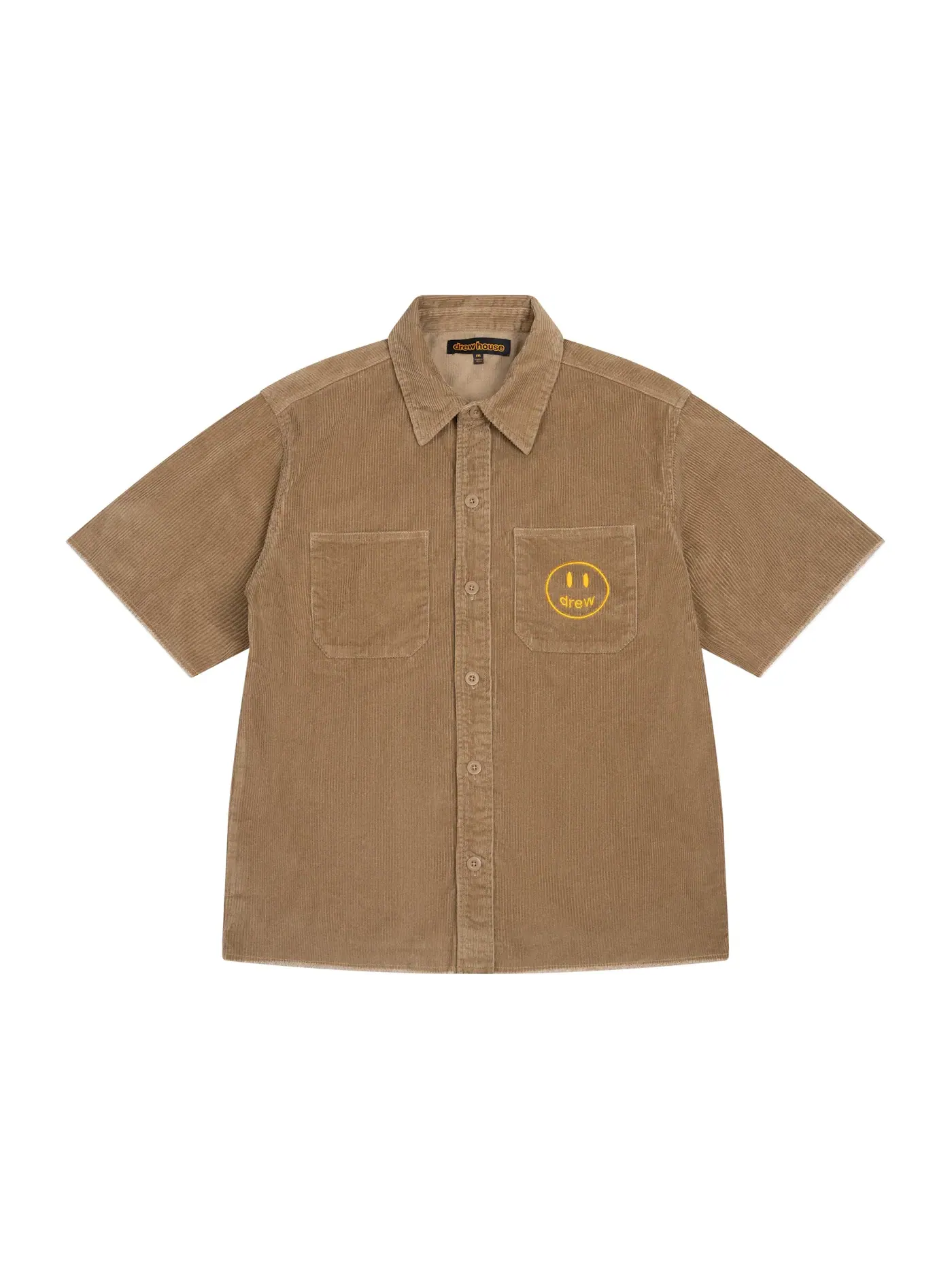Мужская футболка из вельвета Corduroy SS Shirt drew house — изображение 1 из 1, коричневый