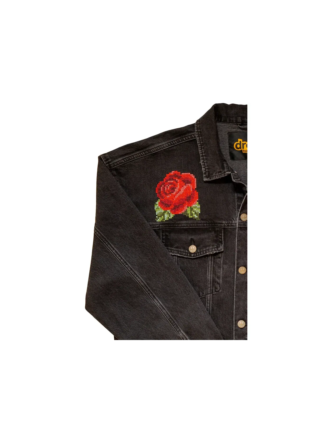 Мужская куртка-тракер с принтом Trucker Jacket drew house — изображение 3 из 3, черный