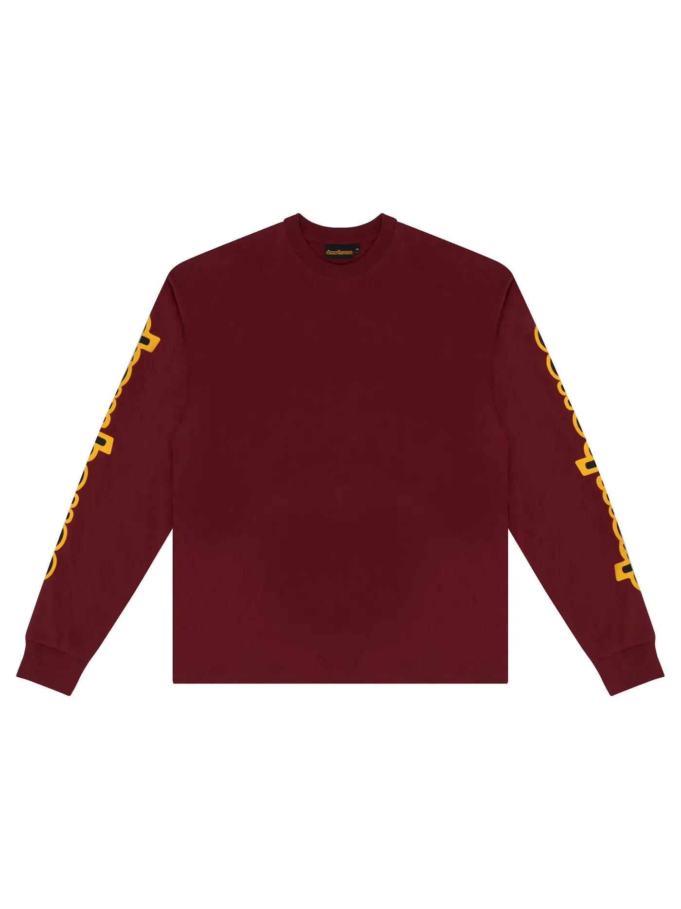 Мужская футболка с длинным рукавом drew house Tee — изображение 1 из 2, бордовый