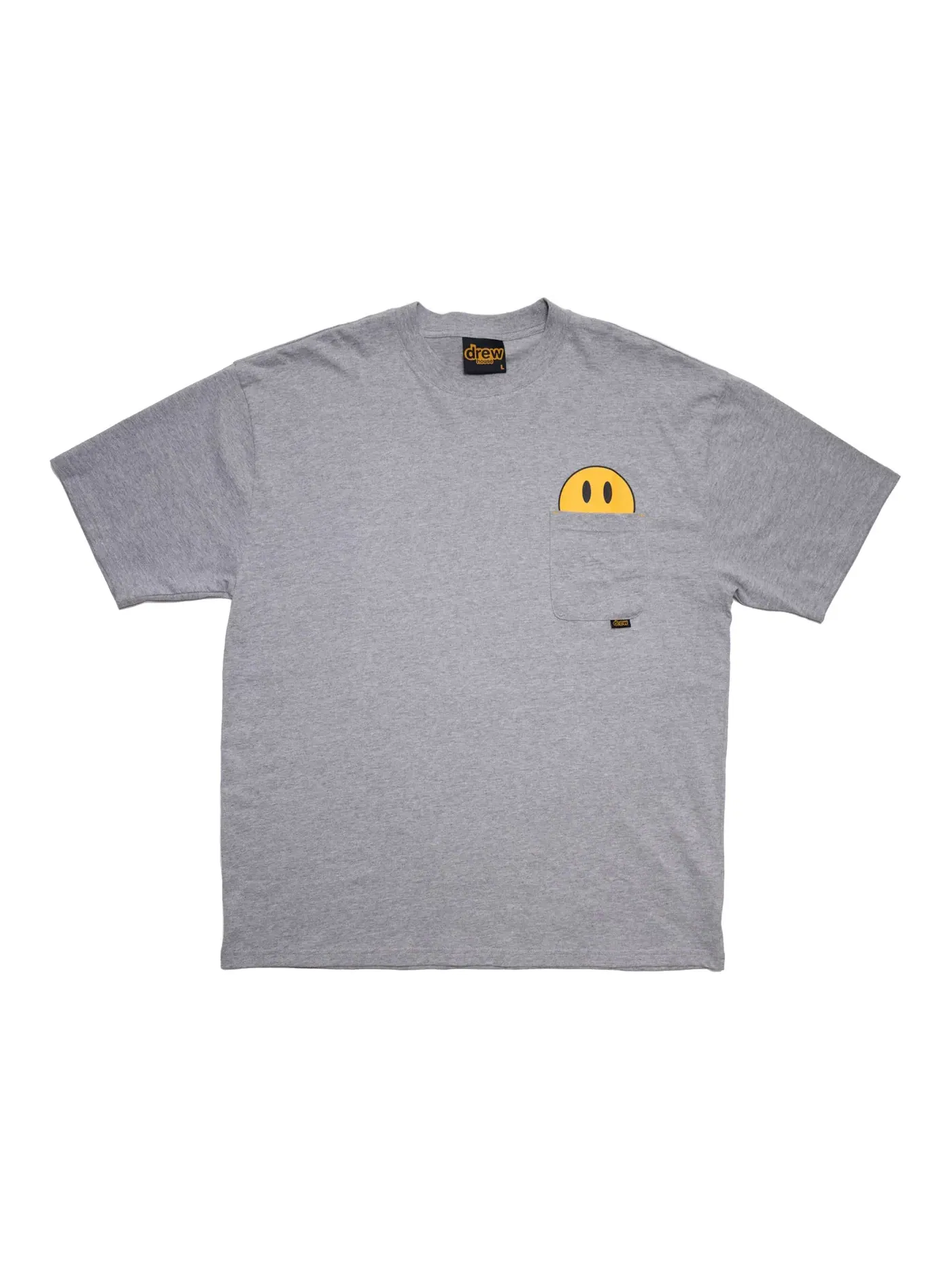 Мужская футболка с принтом Mini Mascot Pocket Tee drew house — изображение 1 из 2, серый