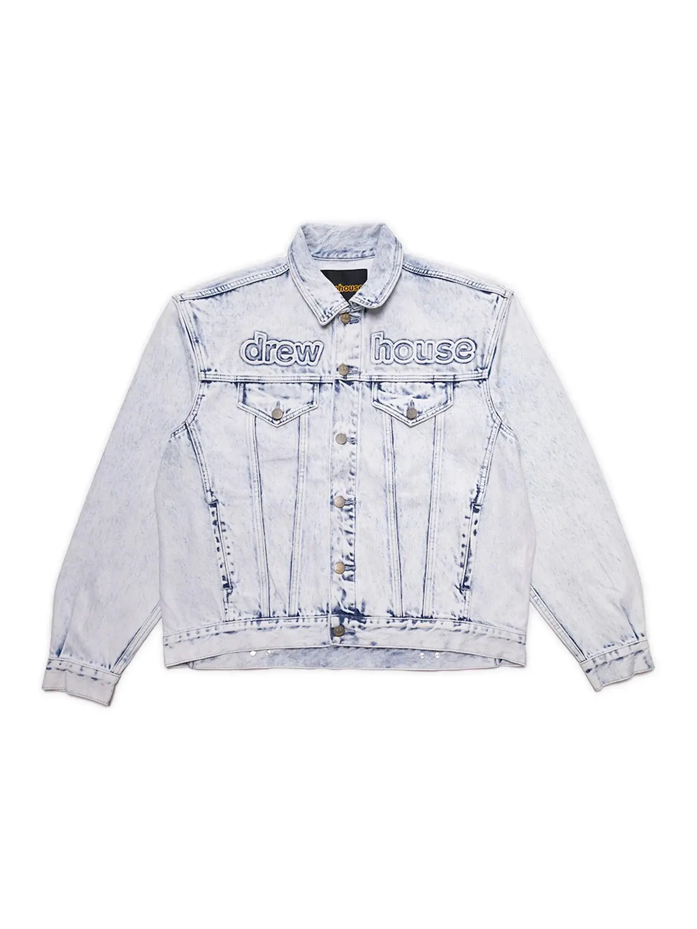 Мужская куртка оверсайз с принтом drew house Trucker Jacket — изображение 2 из 2, индиго