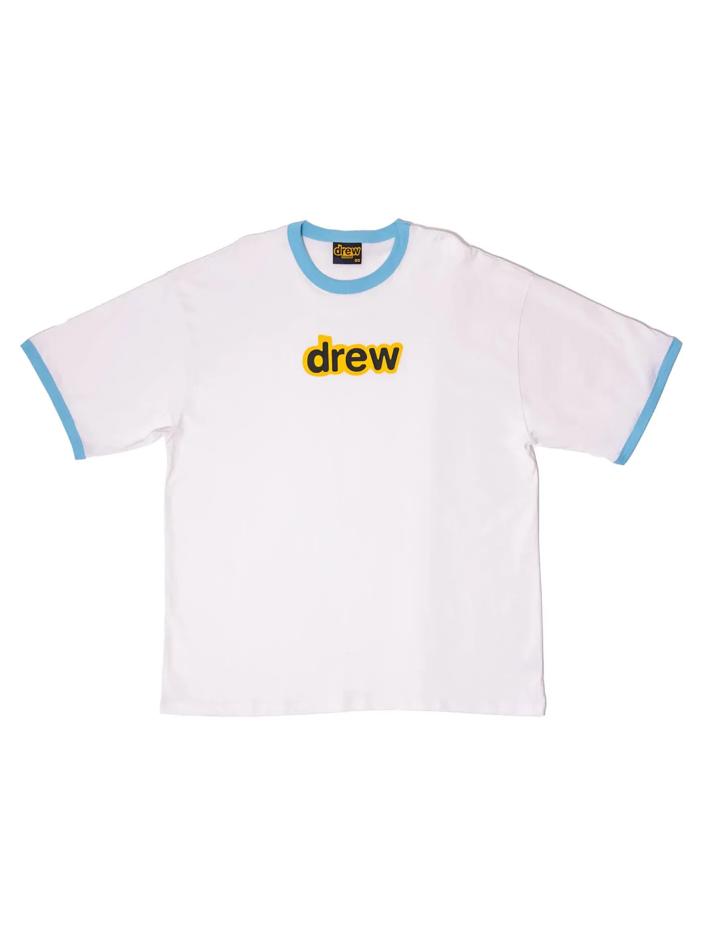 Мужская футболка с длинным рукавом SS Ringer Tee drew house — изображение 1 из 1, белый/синий
