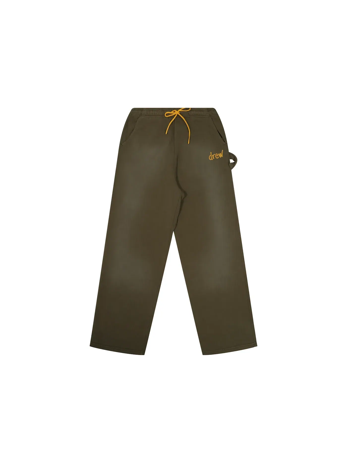 Мужские штаны с принтом Carpenter Sweatpant drew house — изображение 1 из 2, оливковый