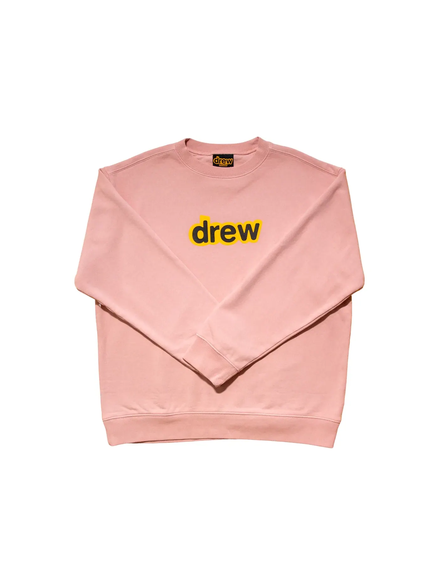Мужской свитшот с принтом Crewneck drew house — изображение 1 из 1, розовый