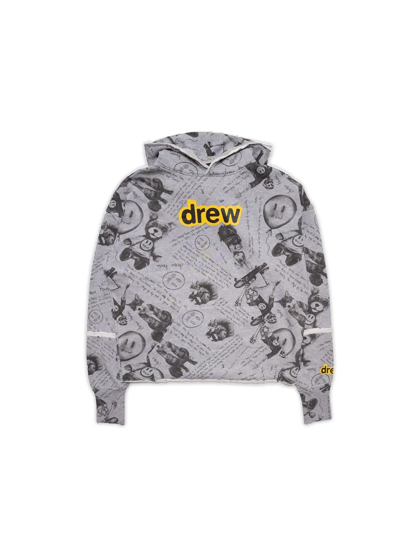 Мужской худи с принтом drew house Hoodie — изображение 1 из 2, серый