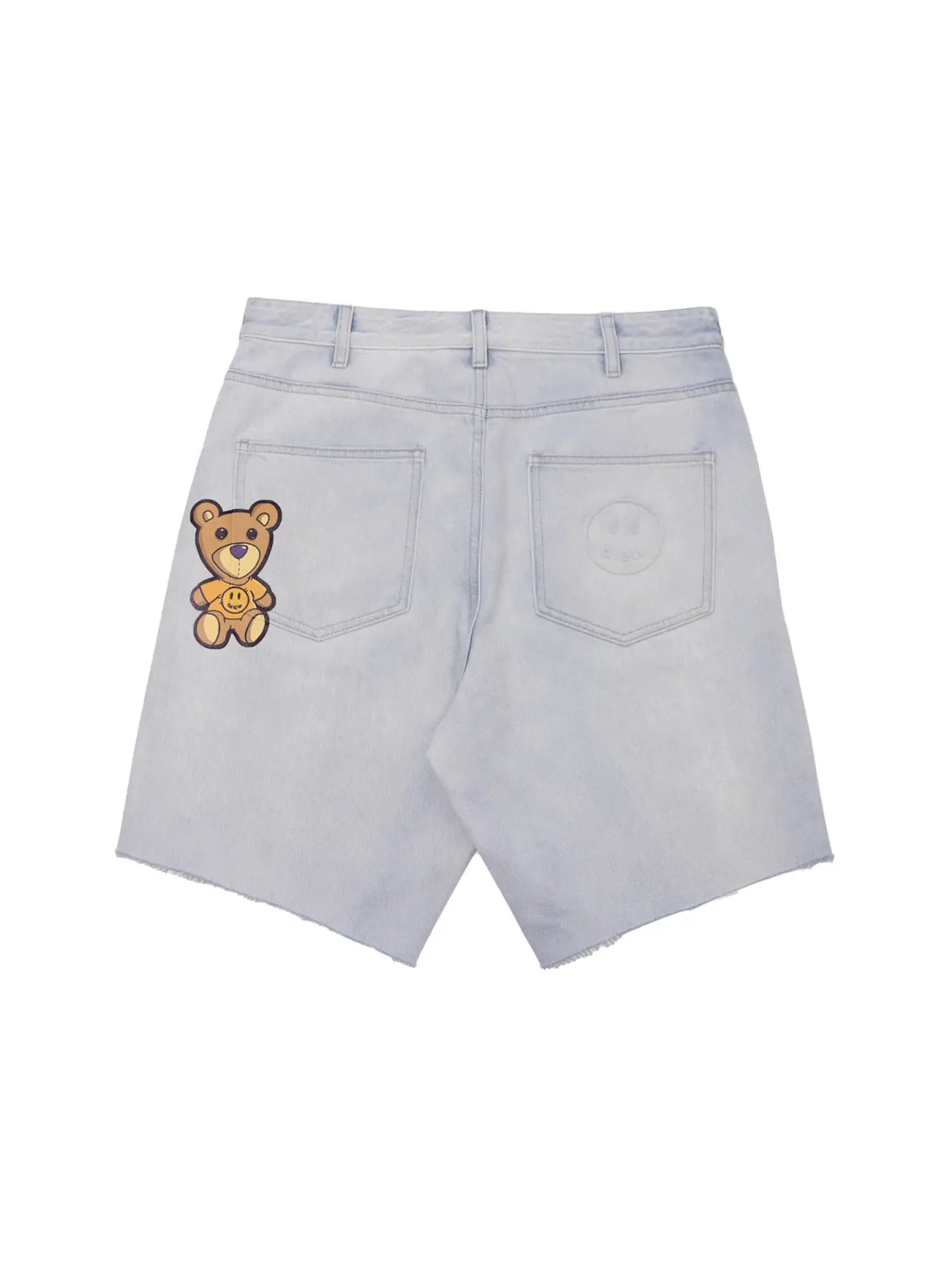 Мужские шорты из денима Vintage Bleach Wash denim shorts drew house — изображение 1 из 3