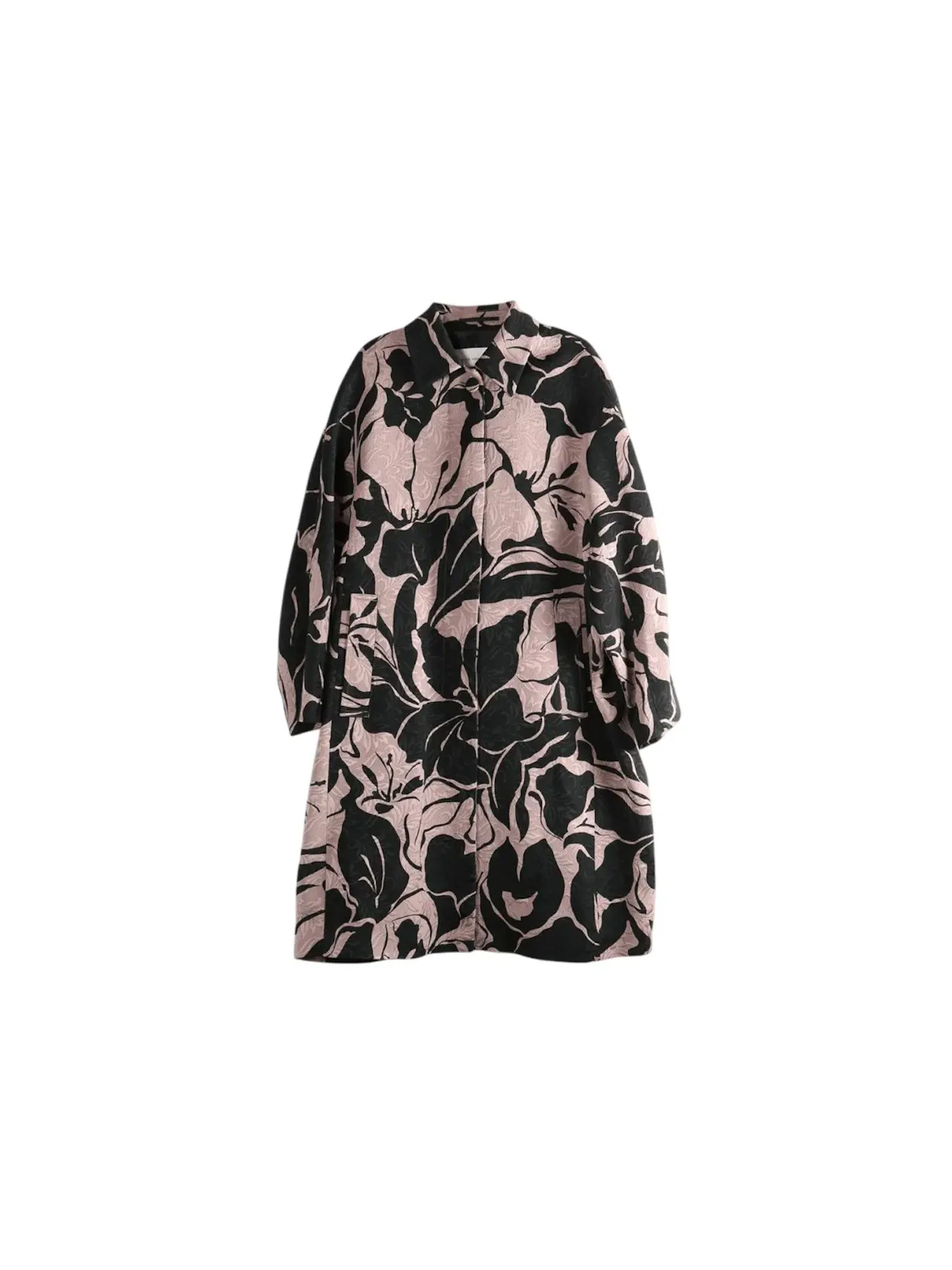 Женское пальто с принтом Couture Floral Print Dries Van Noten — изображение 1 из 1, черный