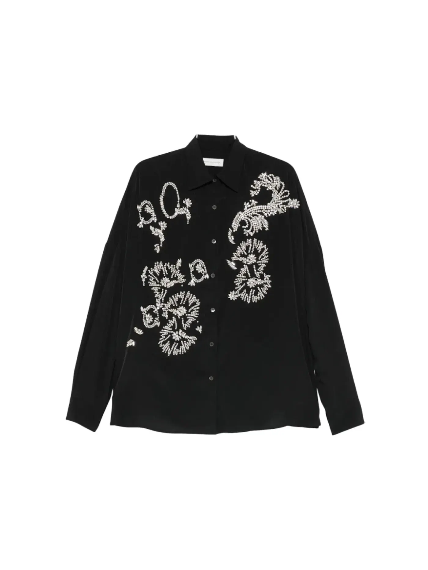 Женская рубашка с длинным рукавом Dries Van Noten — изображение 1 из 1, черный