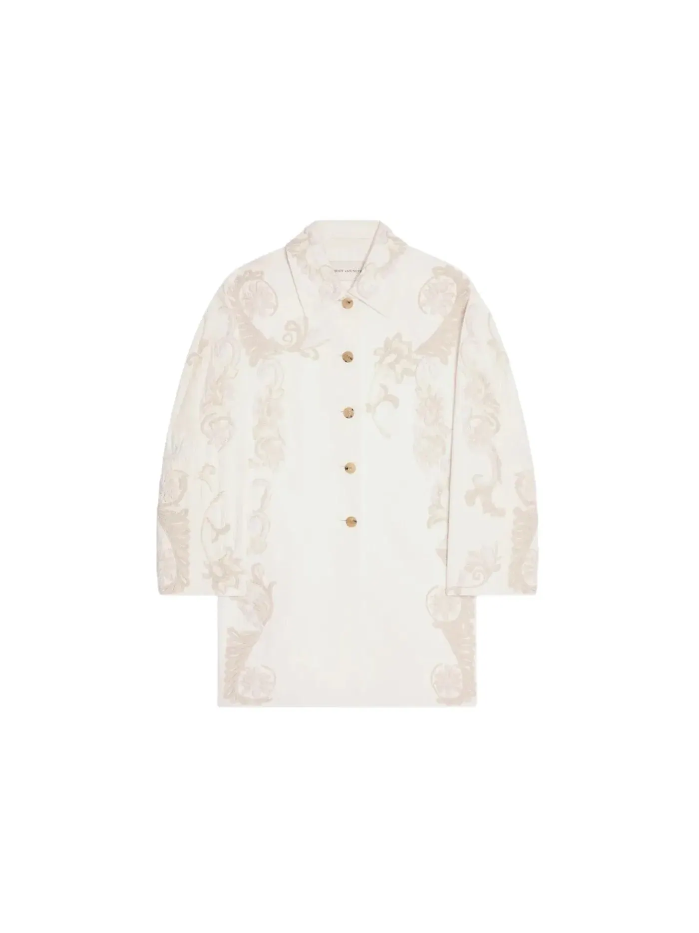 Женское пальто с вышивкой Dries Van Noten — изображение 1 из 1, белый